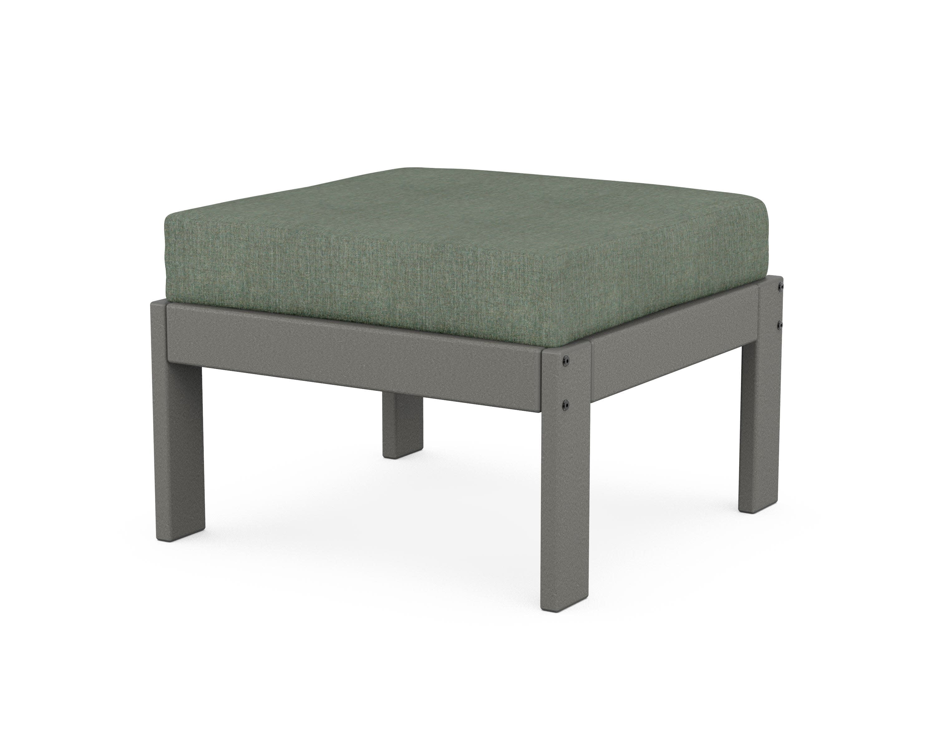 Vineyard Modular Ottoman in Slate Grey / Cast Sage