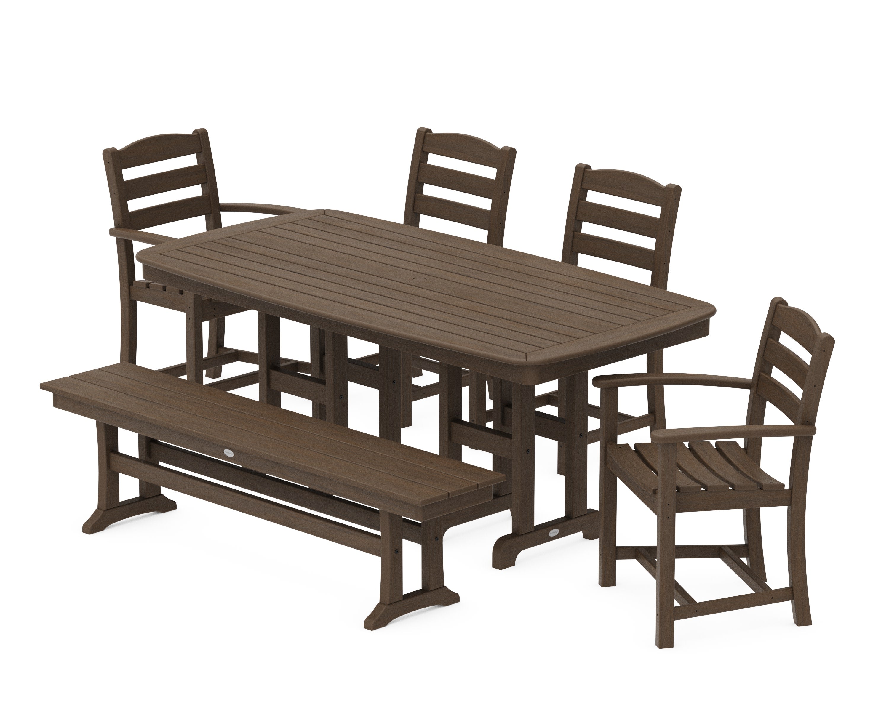 La Casa Caf 6-Piece Dining Set with Bench in Kona
