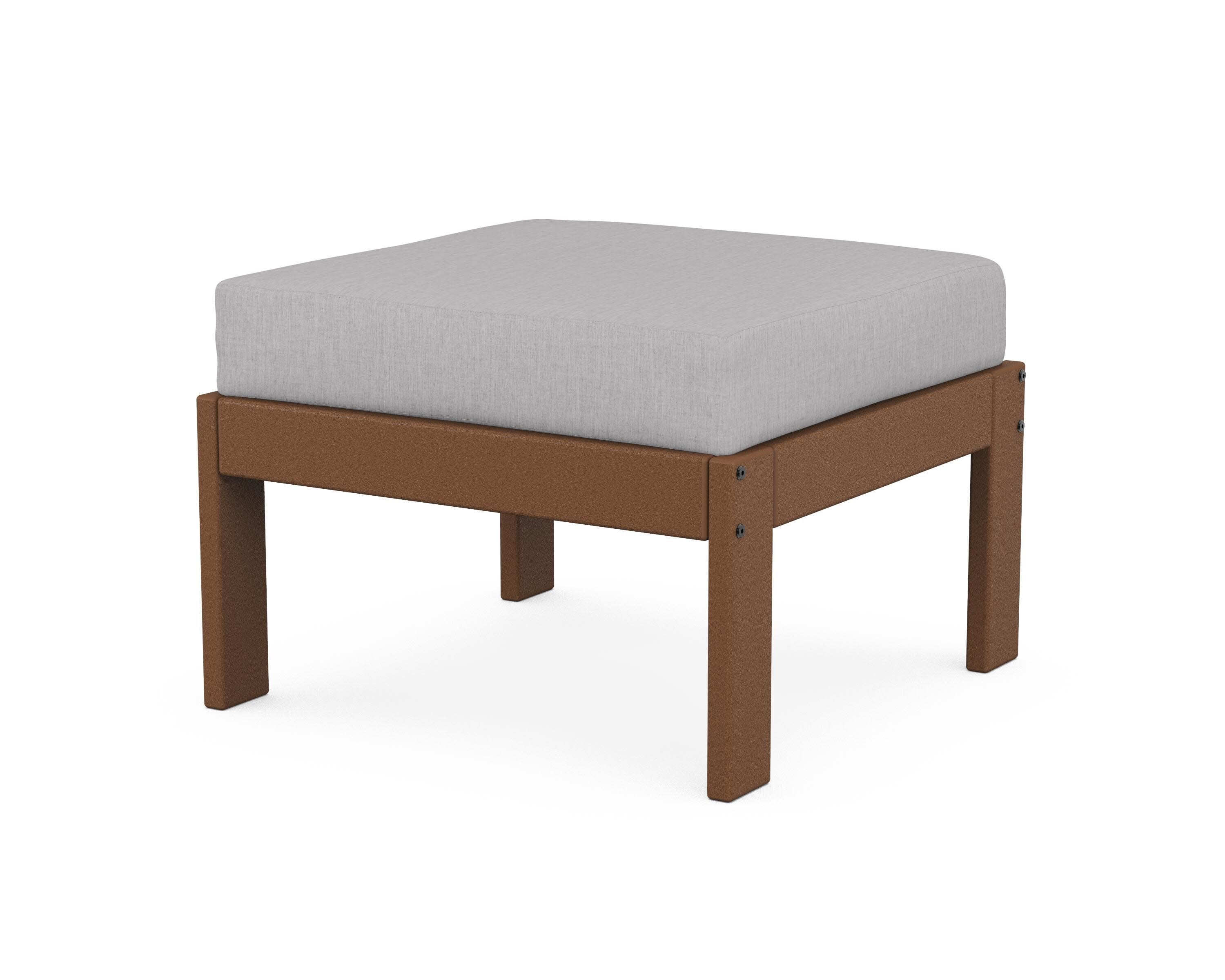 Vineyard Modular Ottoman in Teak / Granite