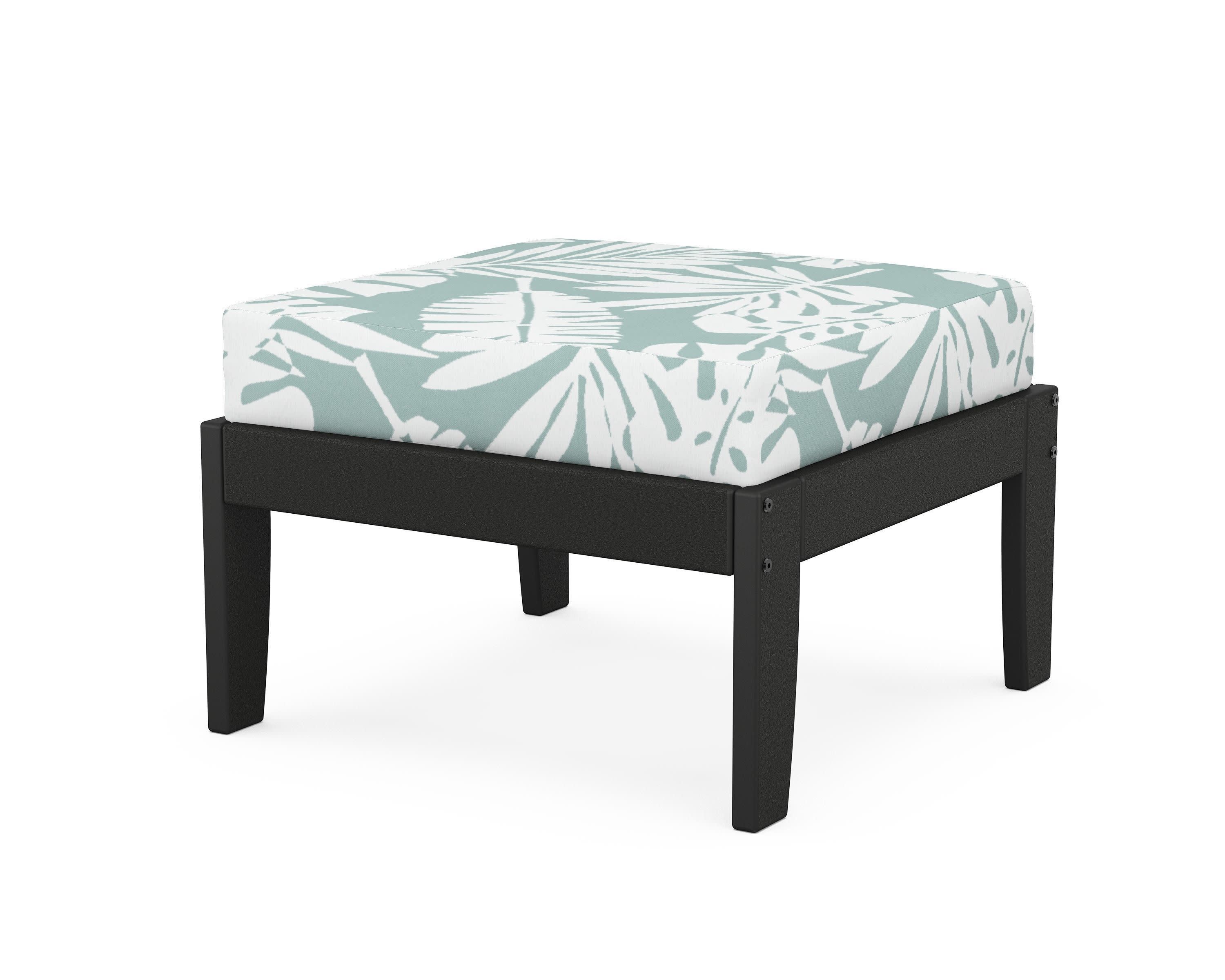 Modular Ottoman - Classic in Black / Leaf Glacier Spa