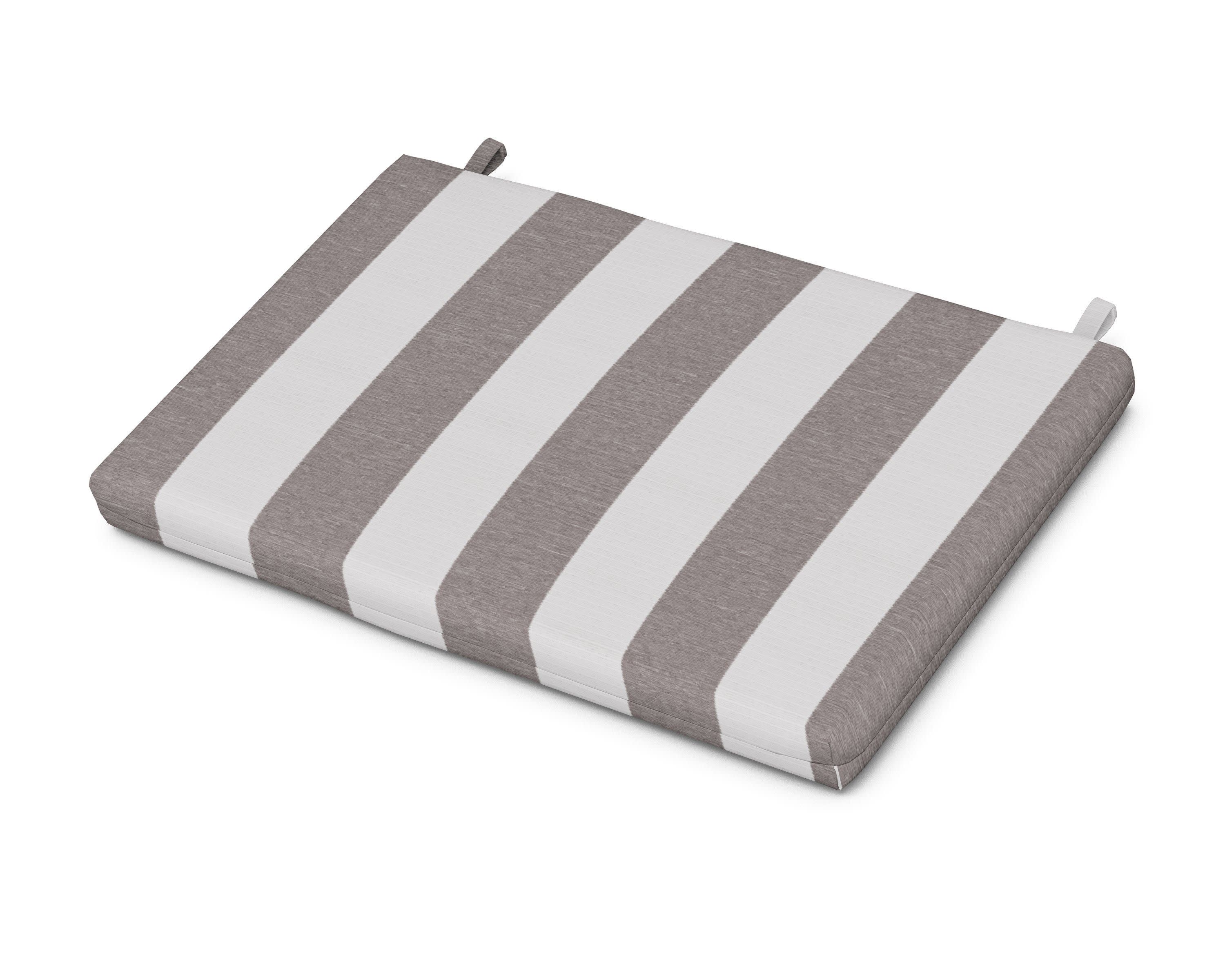 Eastport Lounge Chair Cushion in Cabana Stripe Grey Mist
