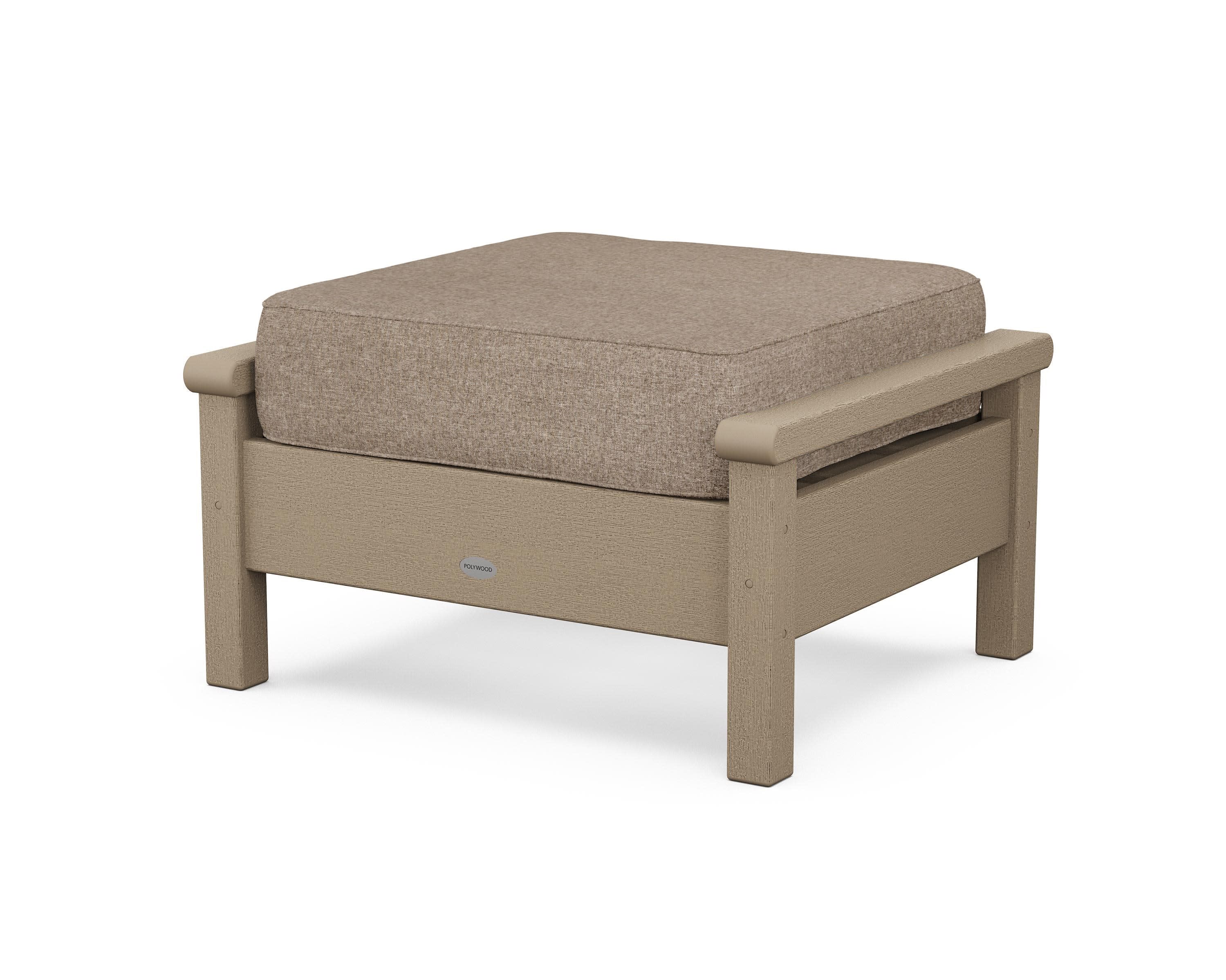 Harbour Deep Seating Ottoman in Vintage Sahara / Spiced Burlap