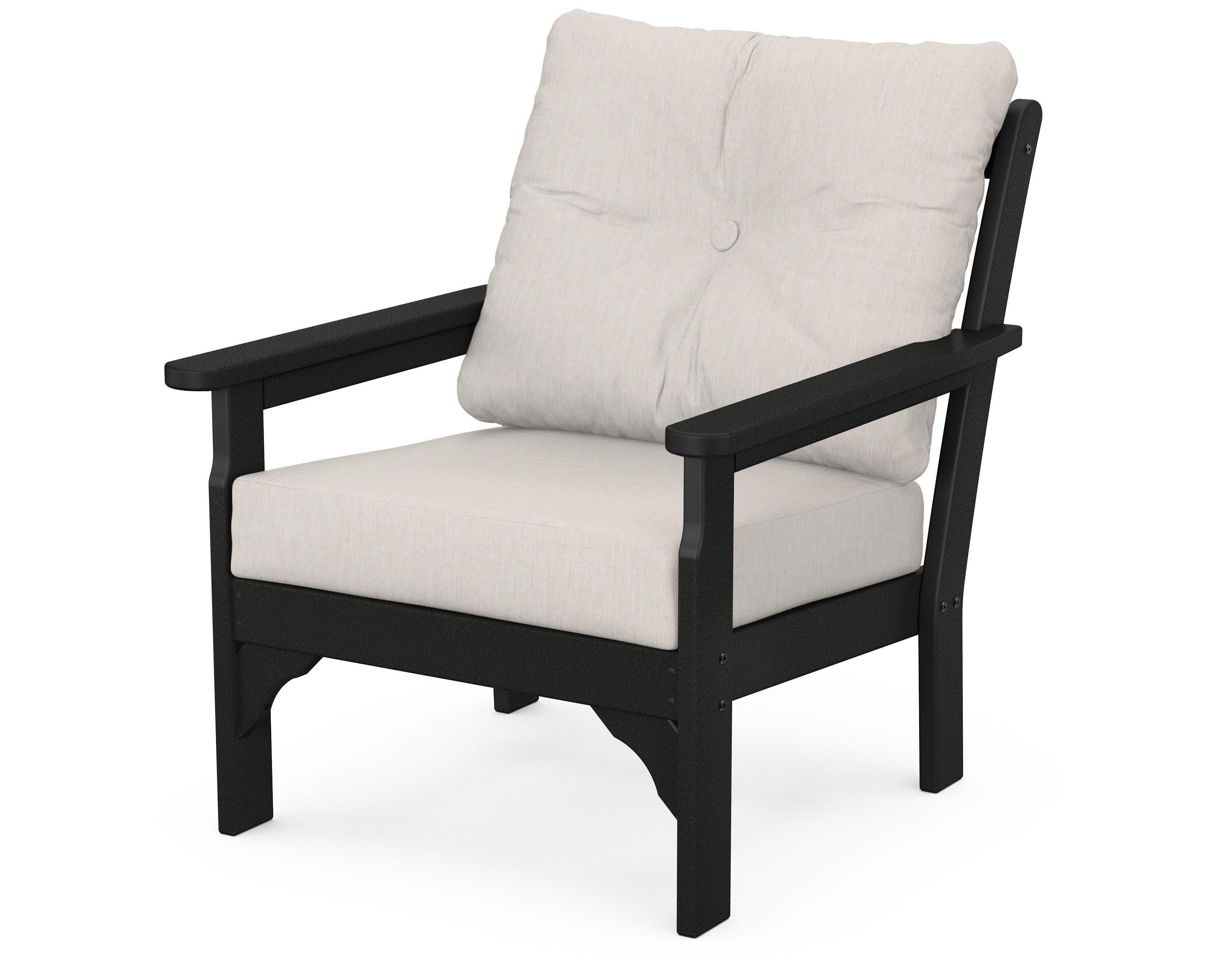 Vineyard Deep Seating Chair in Black / Cast Ash
