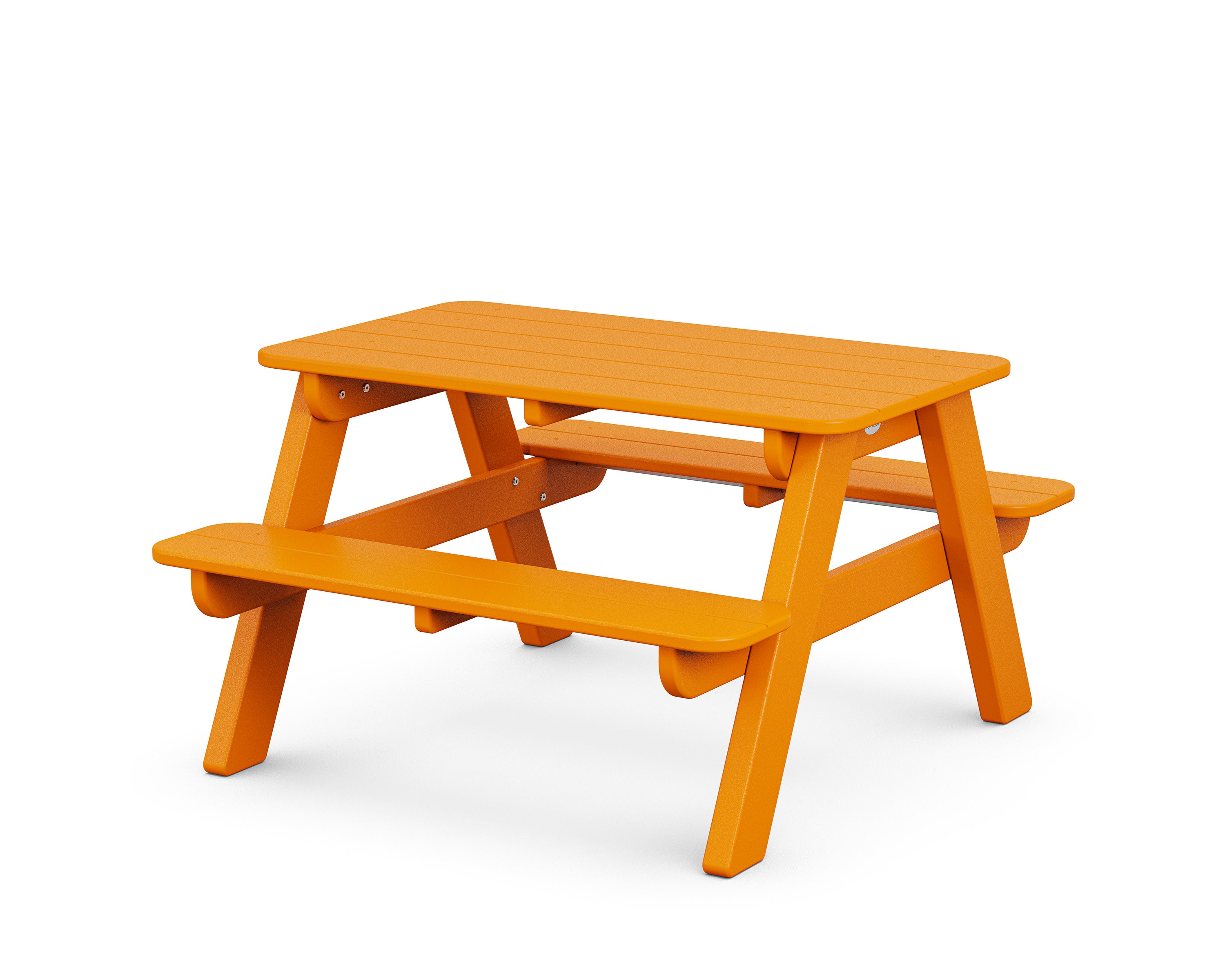 Kids Outdoor Picnic Table in Tangerine