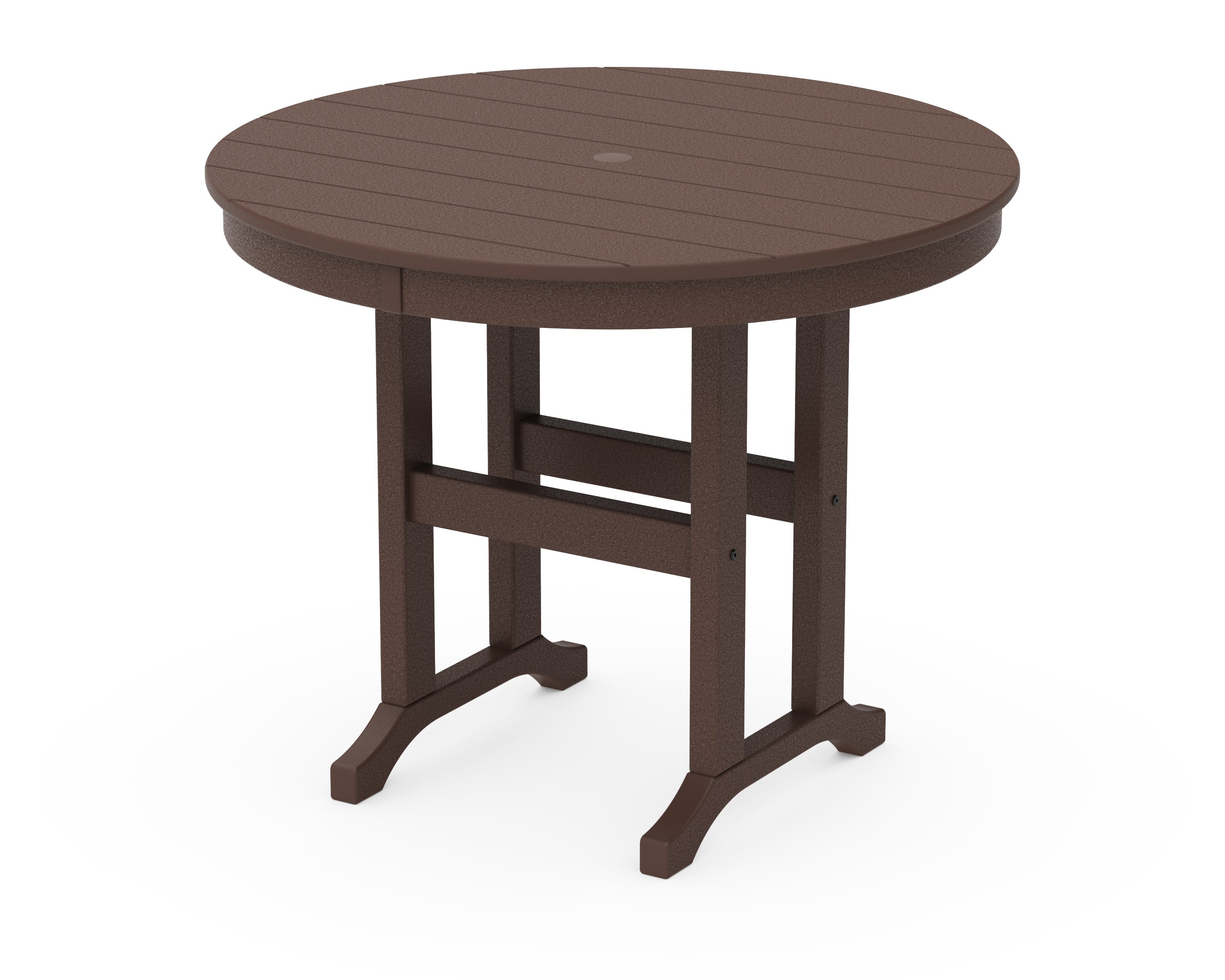 36" Round Farmhouse Dining Table in Mahogany