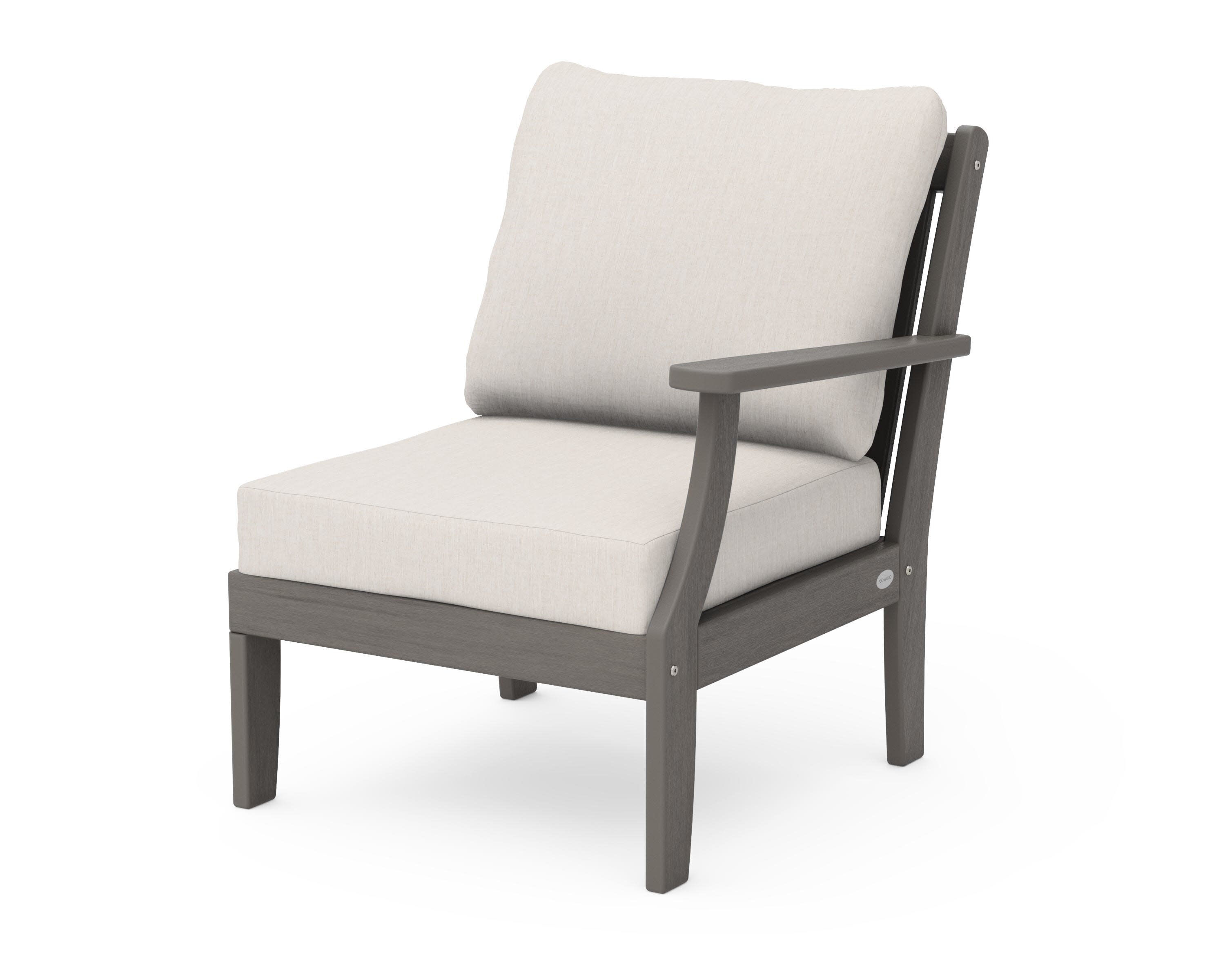 Braxton Modular Right Arm Chair in Driftwood / Cast Ash