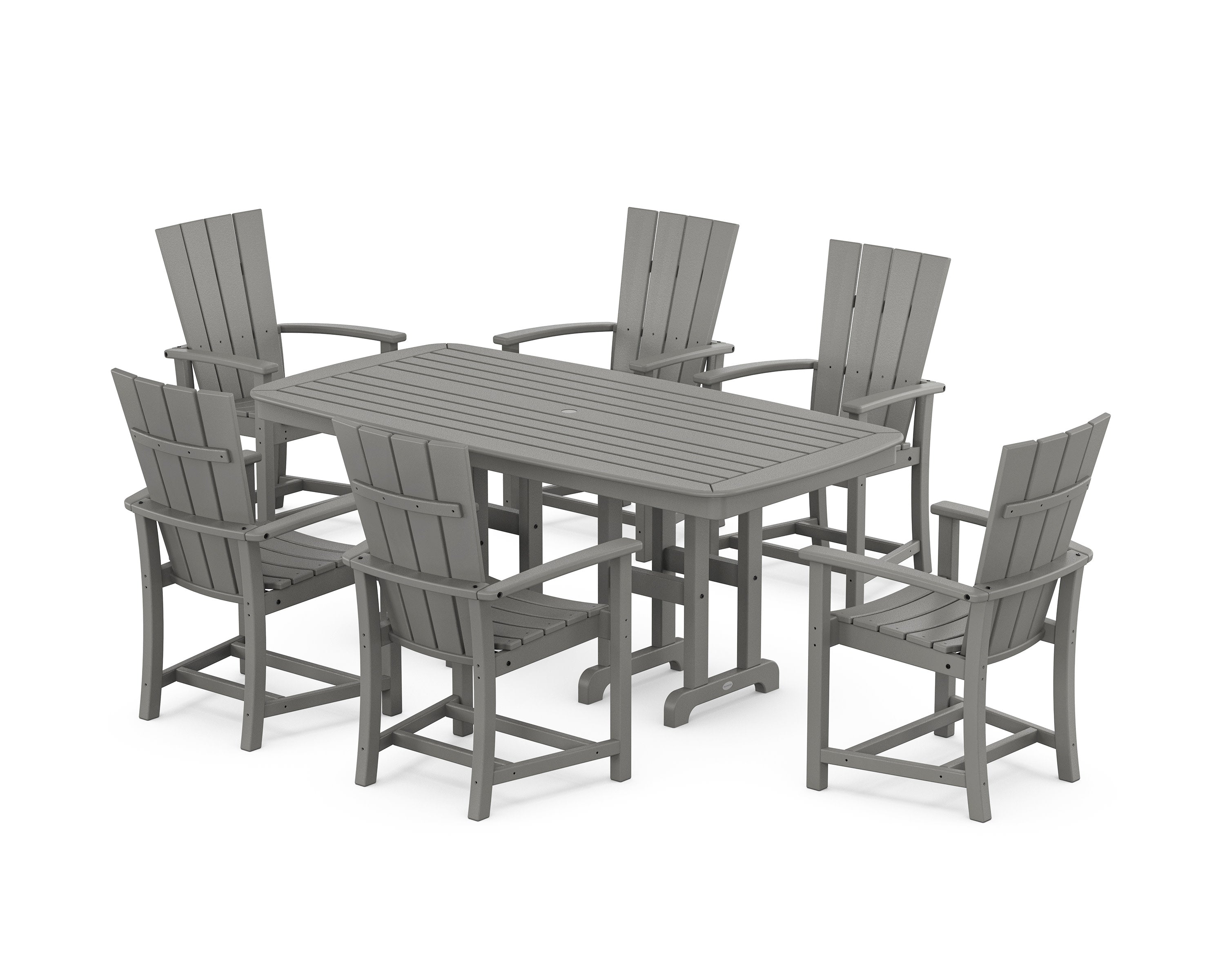 Quattro 7-Piece Dining Set in Slate Grey