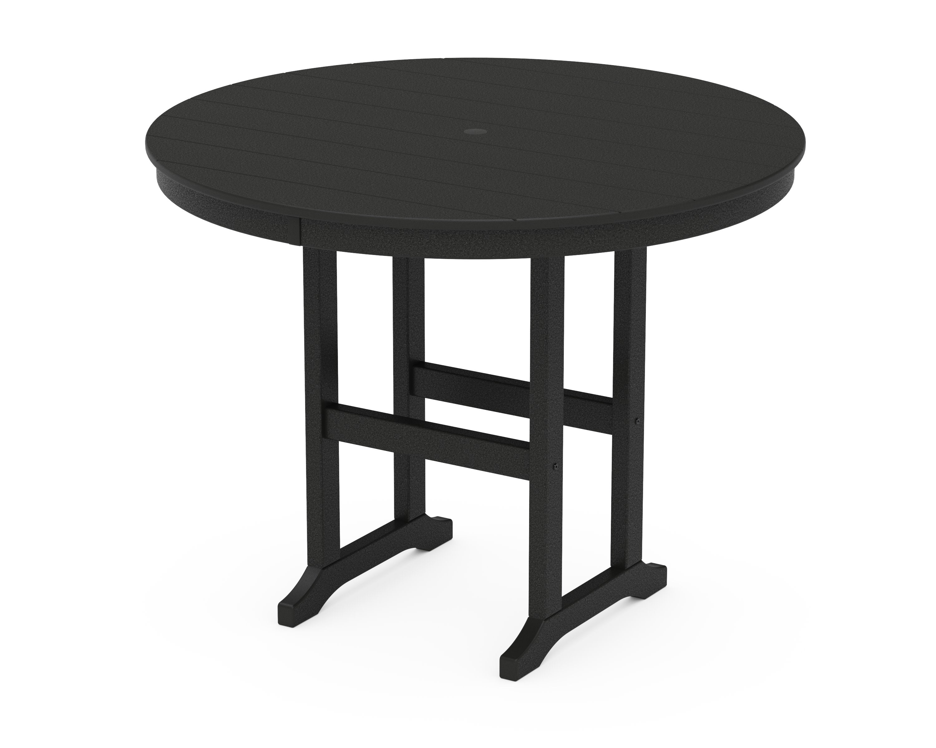 48" Round Farmhouse Counter Table in Black