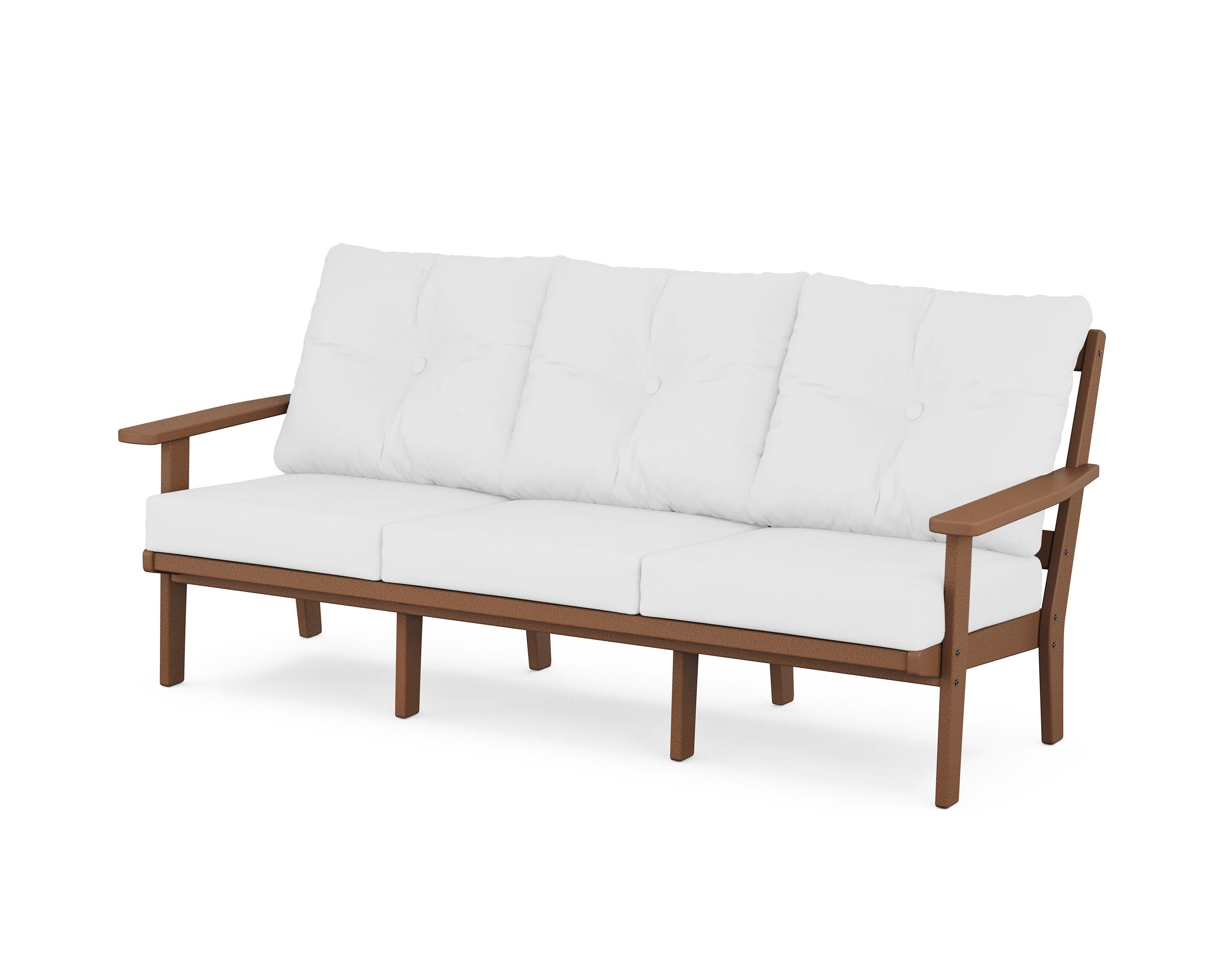 PrairieDeep Seating Sofa in Teak / Natural