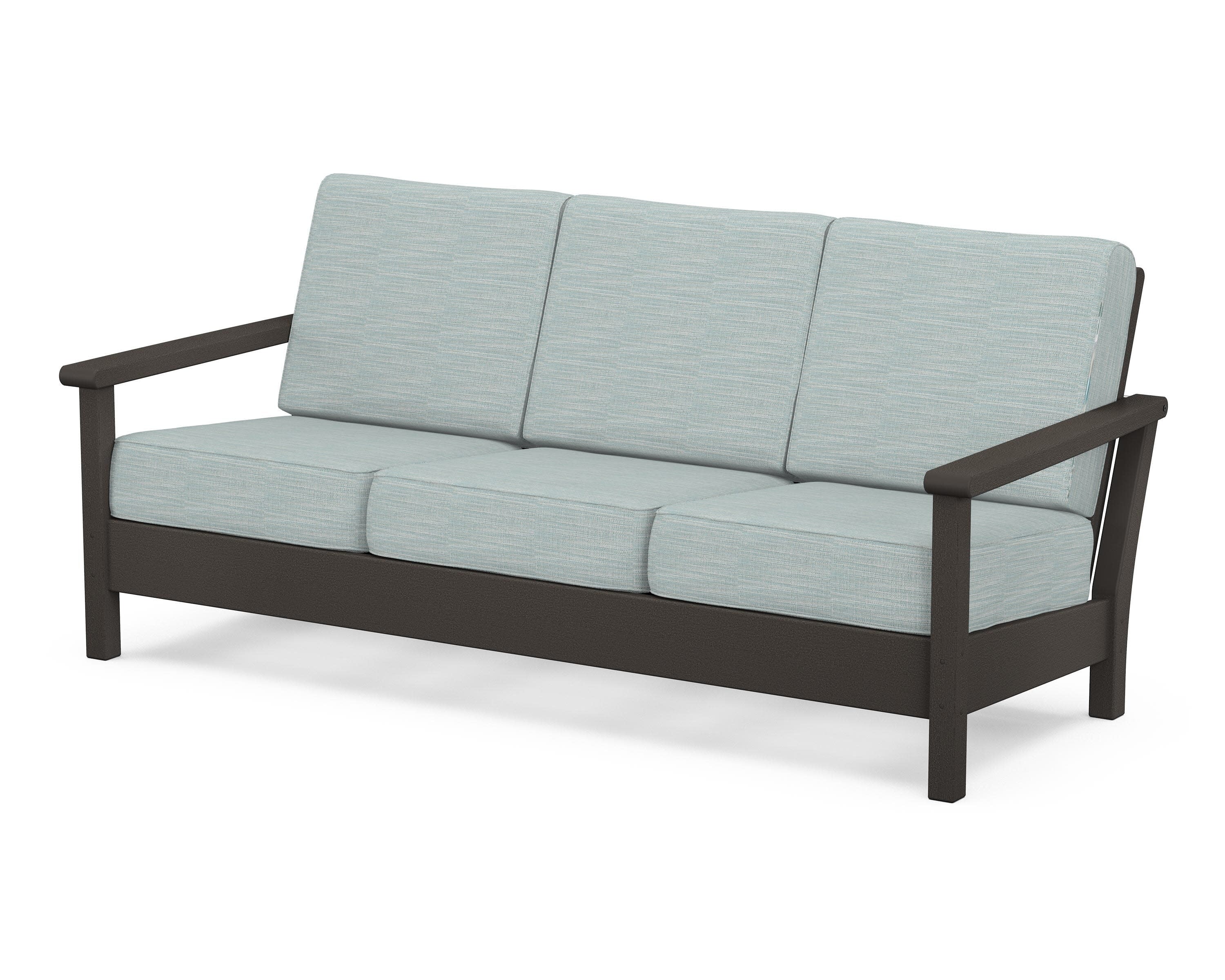 Harbour Deep Seating Sofa in Vintage Coffee / Soothe Mist