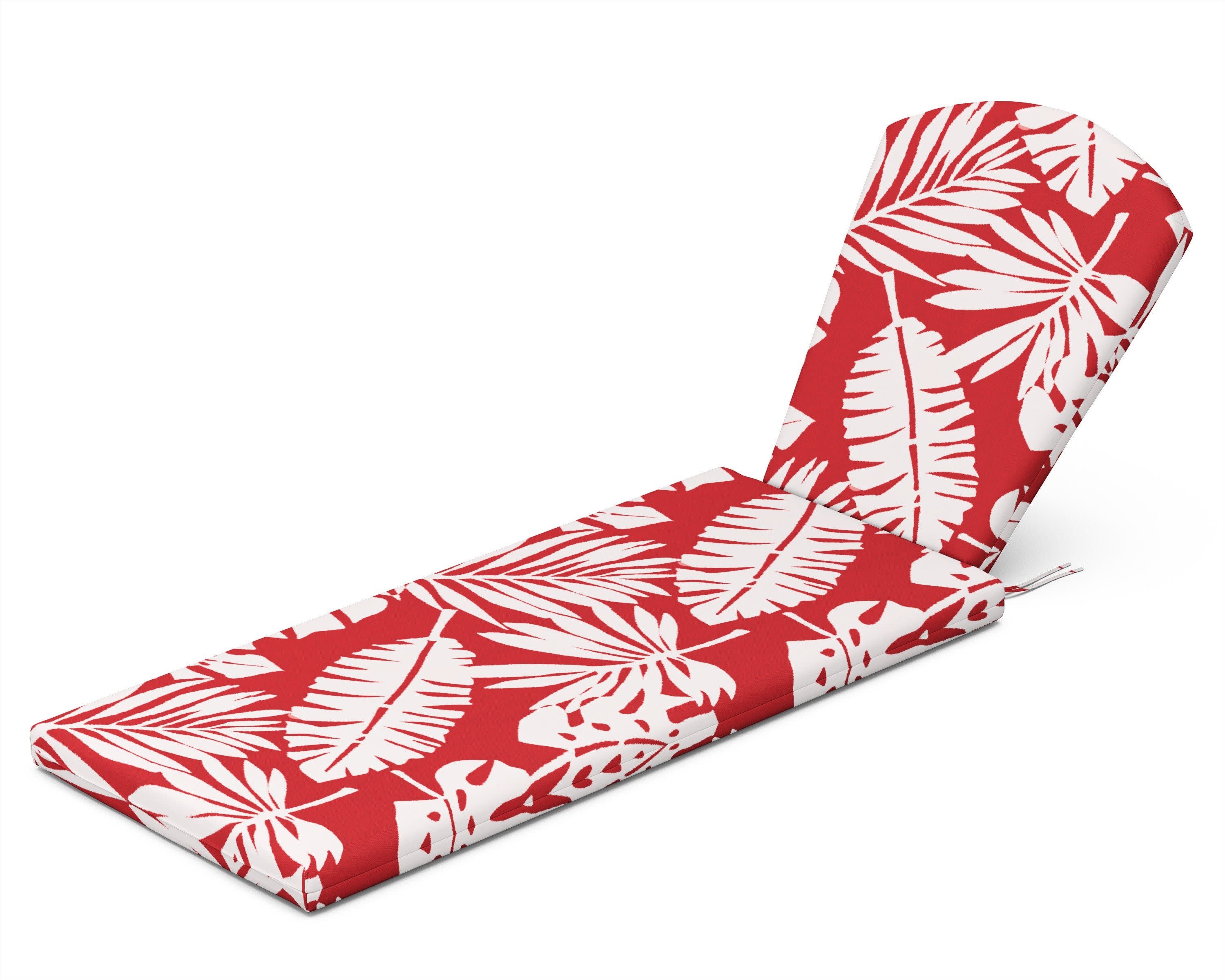 Chaise Cushion in Leaf Crimson