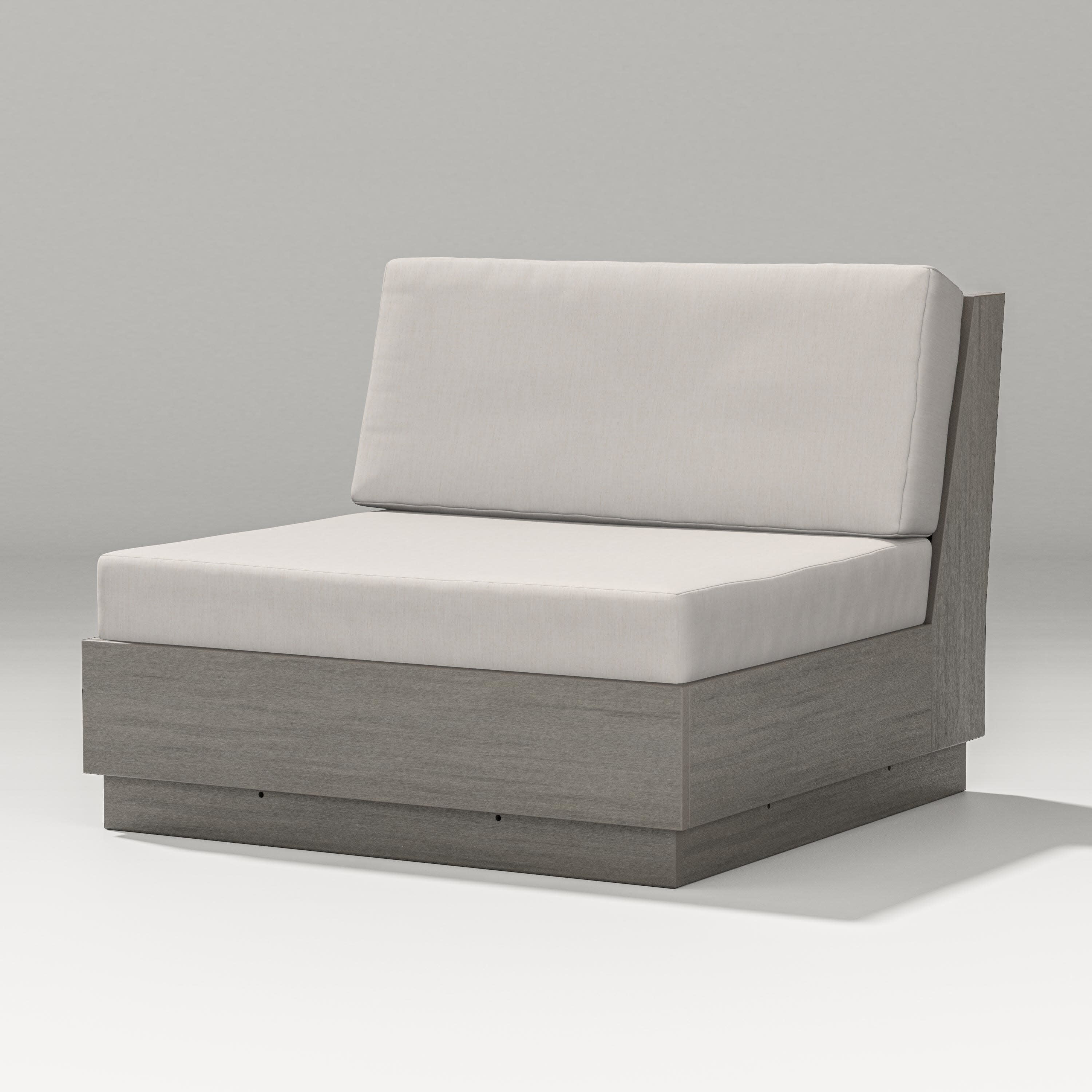 Elevate Modular Armless Chair in Driftwood / Cast Ash