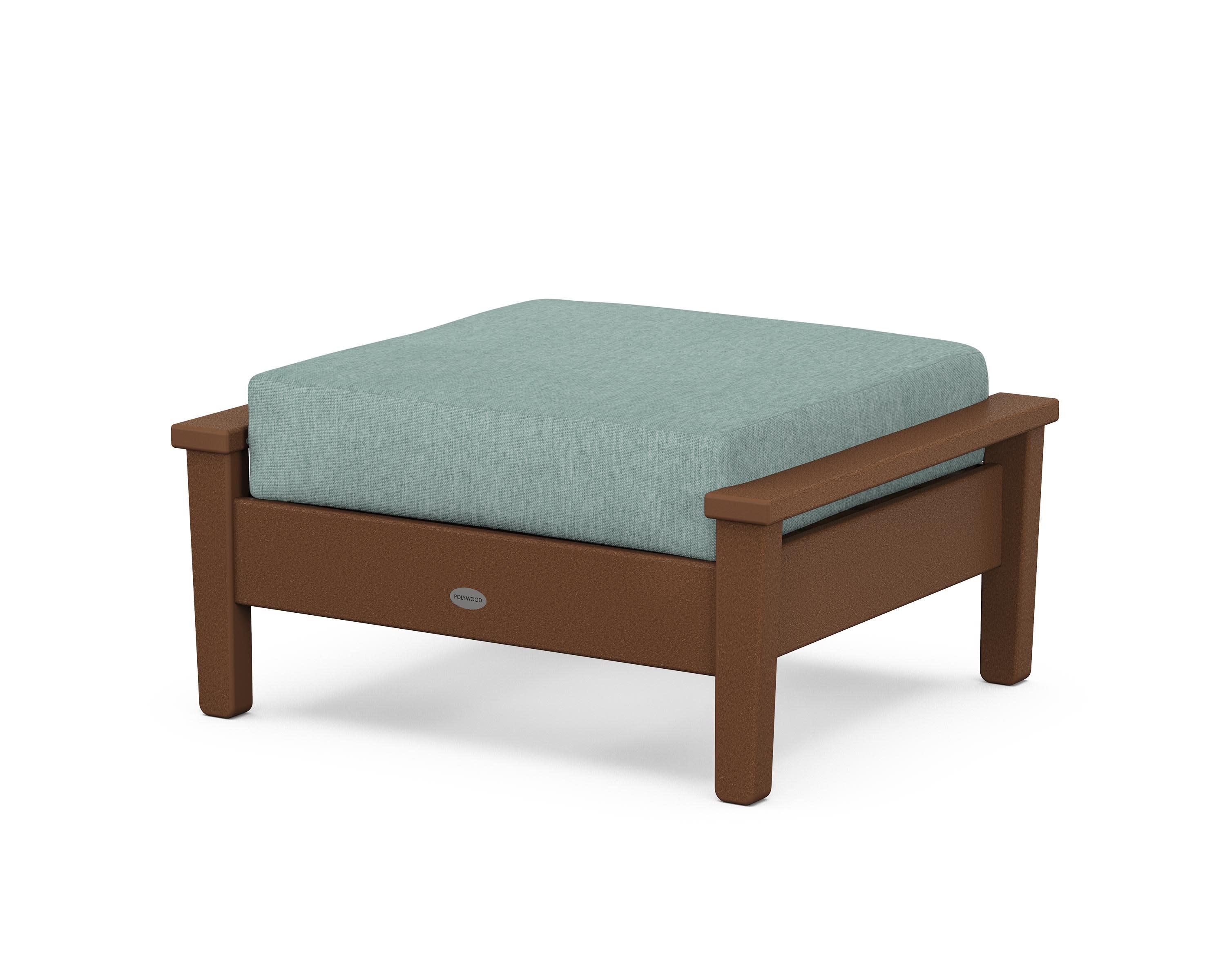 Prescott Deep Seating Ottoman in Teak / Glacier Spa