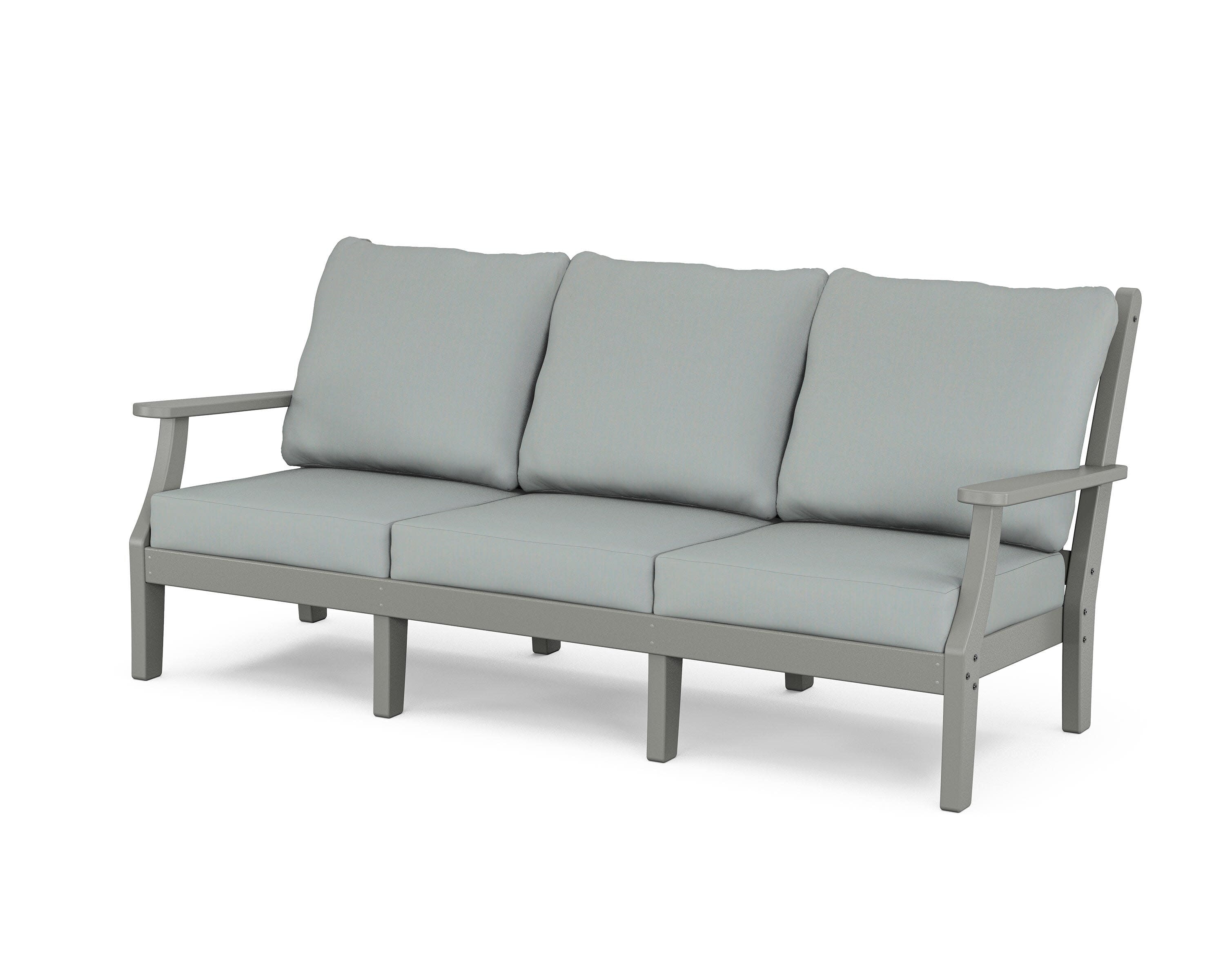 Wovendale Deep Seating Sofa in Slate Grey / Spa