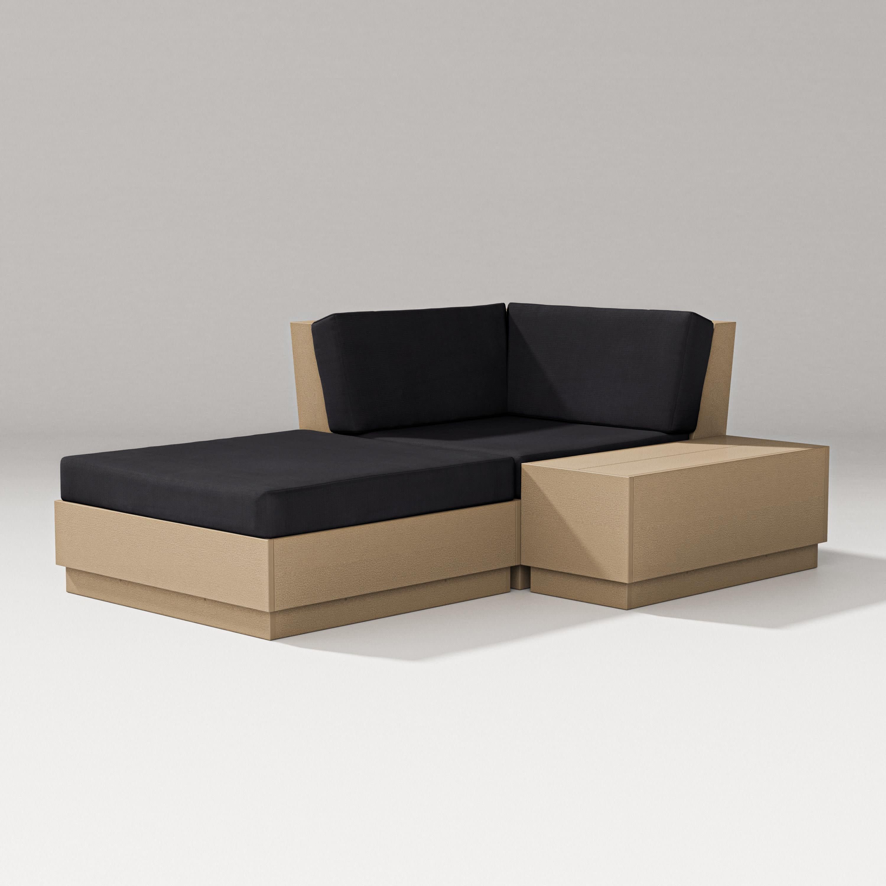 Elevate Corner Chaise in Vintage Sahara / Midnight Linen