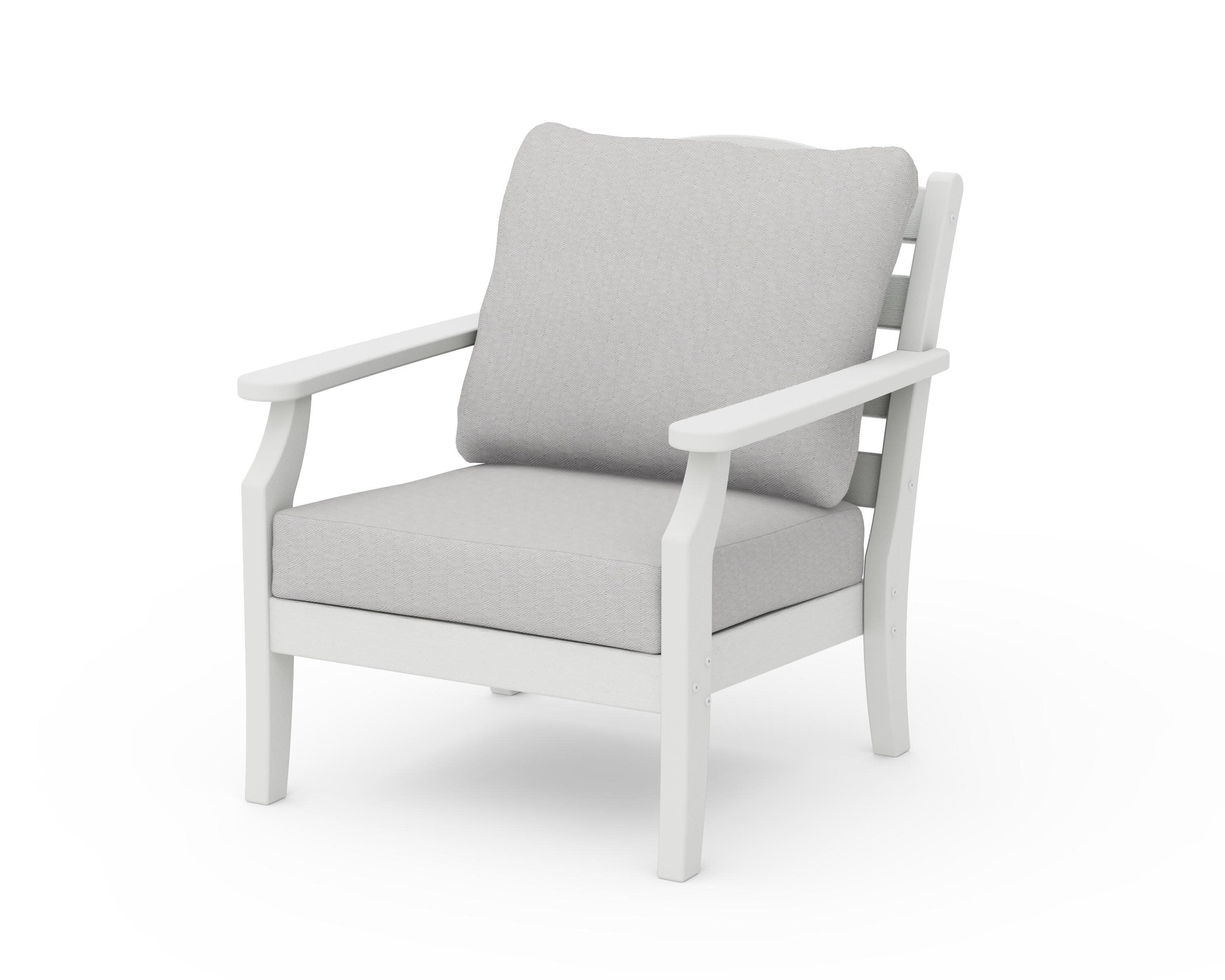 Savannah Deep Seating Chair in Vintage White / Diamond in the Rough