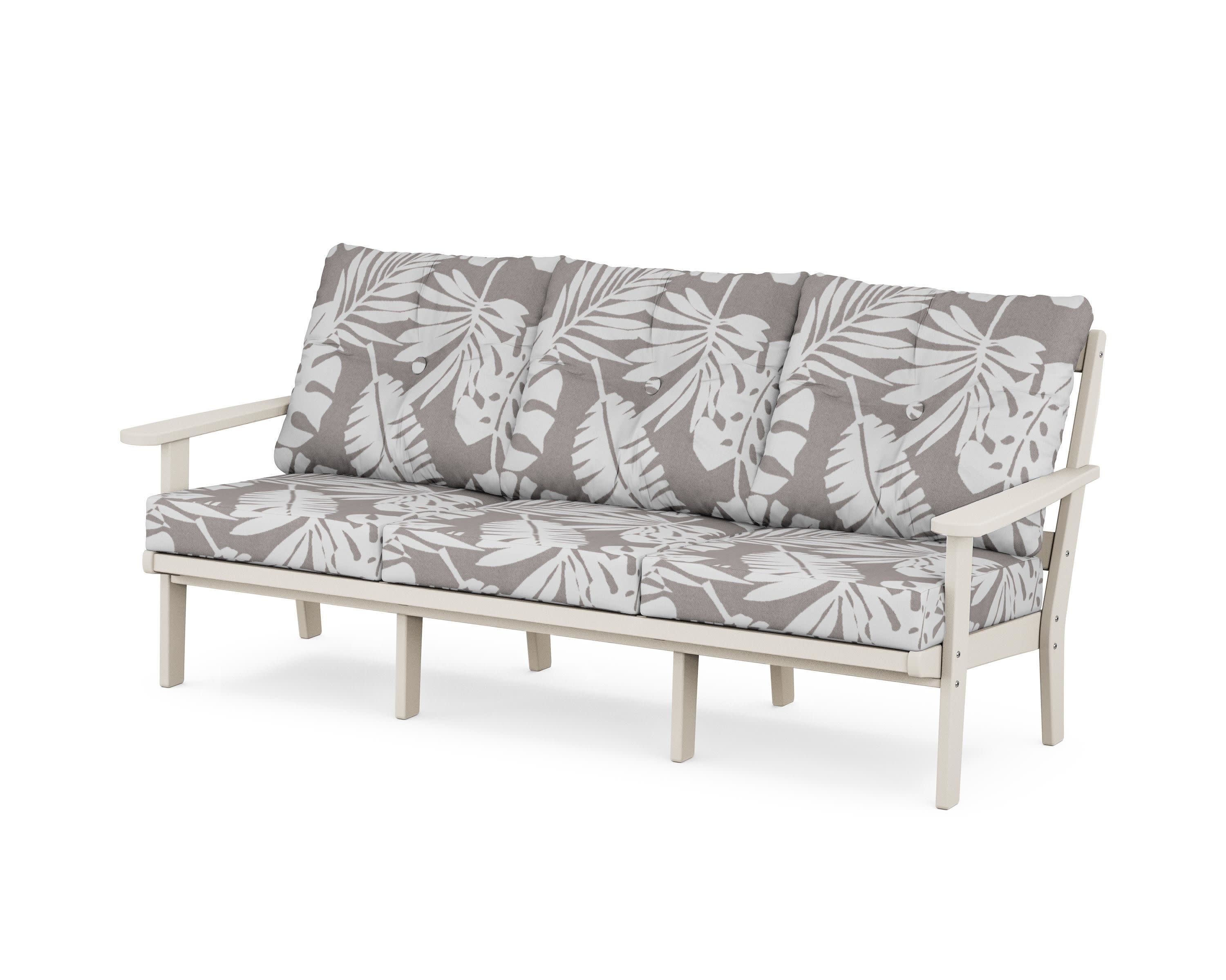 Mission Deep Seating Sofa in Sand / Leaf Grey Mist