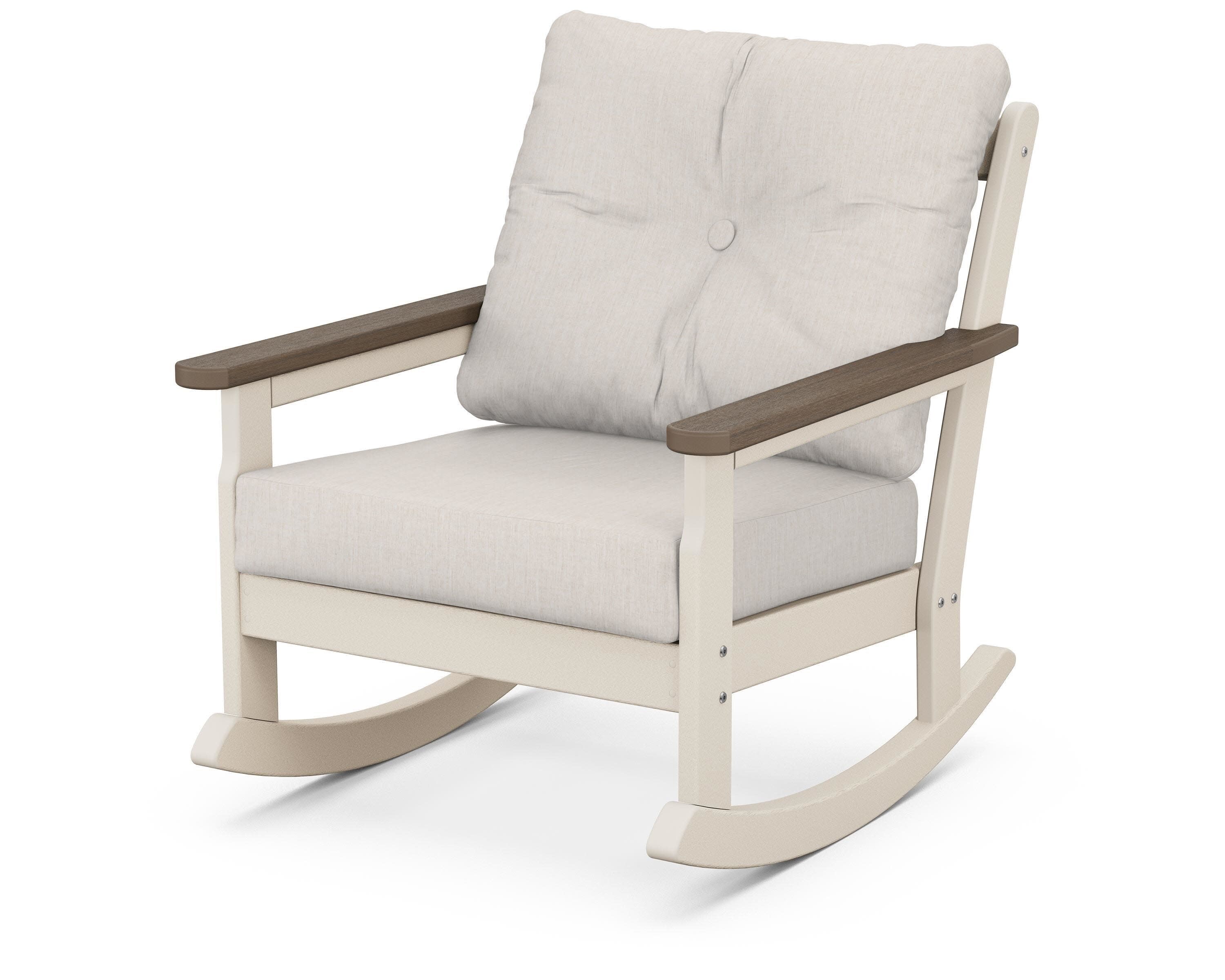 Vineyard Deep Seating Rocking Chair in Sand / Kona / Cast Ash
