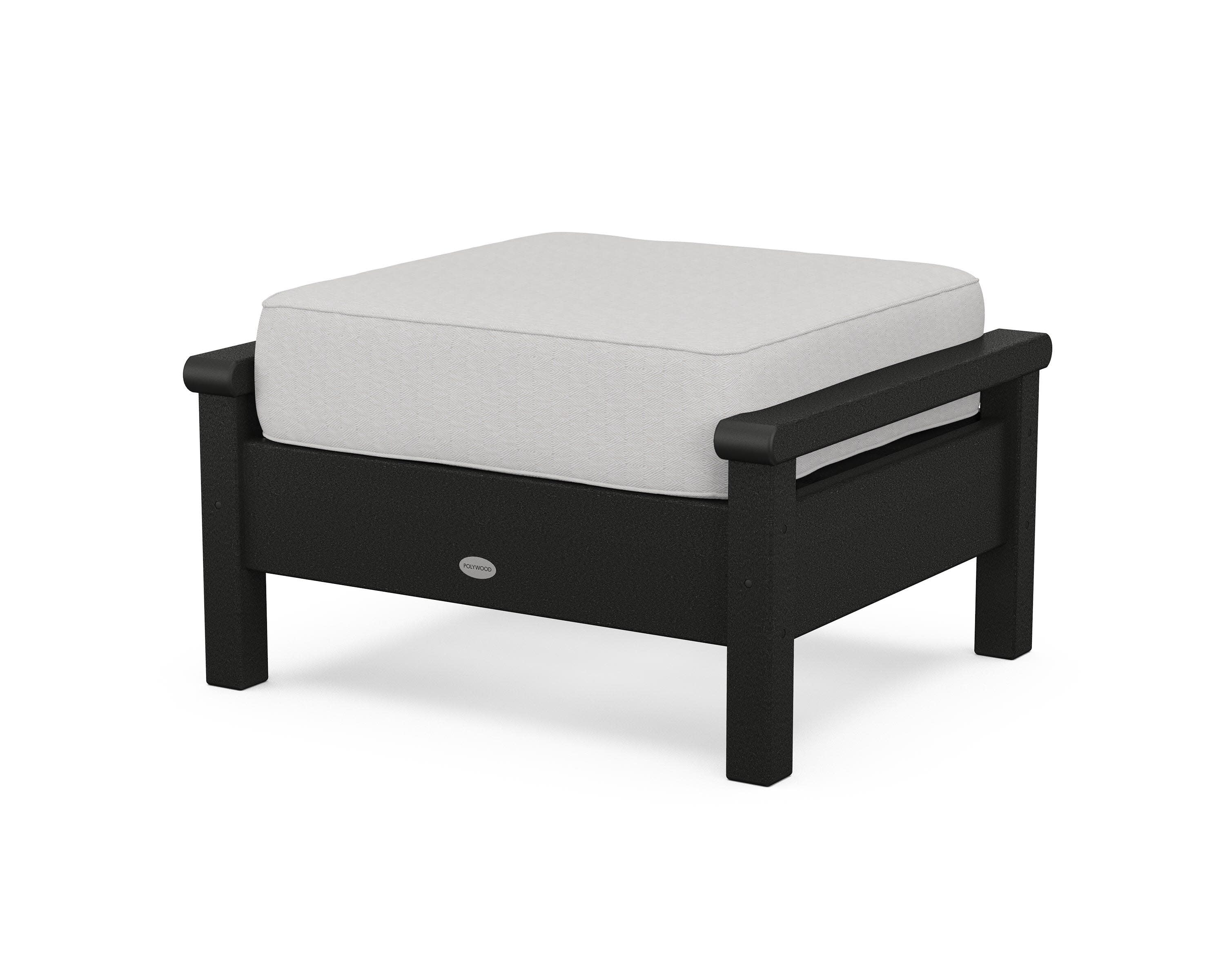 Harbour Deep Seating Ottoman in Black / Diamond in the Rough
