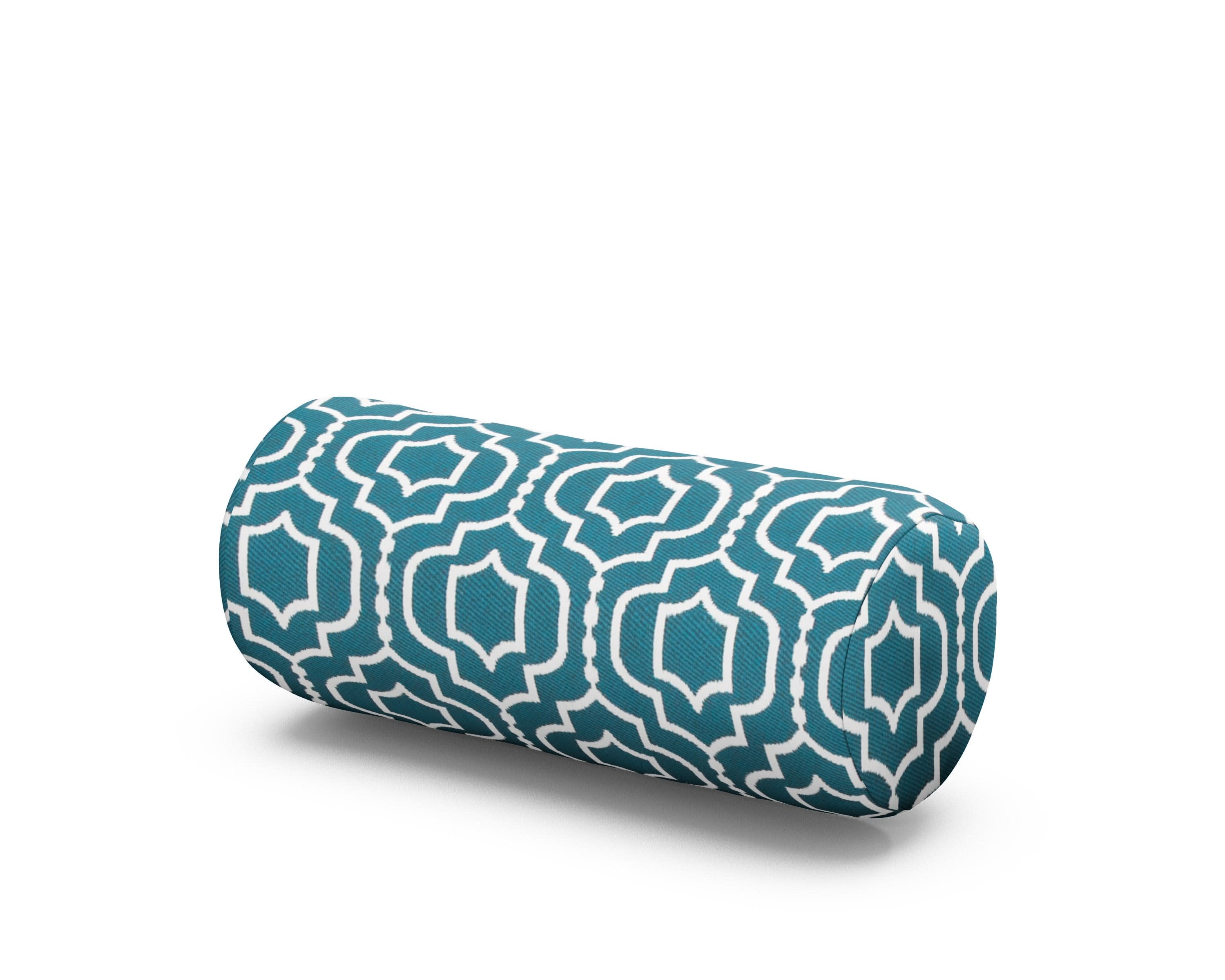 Outdoor Bolster Pillow in Tensil Lagoon