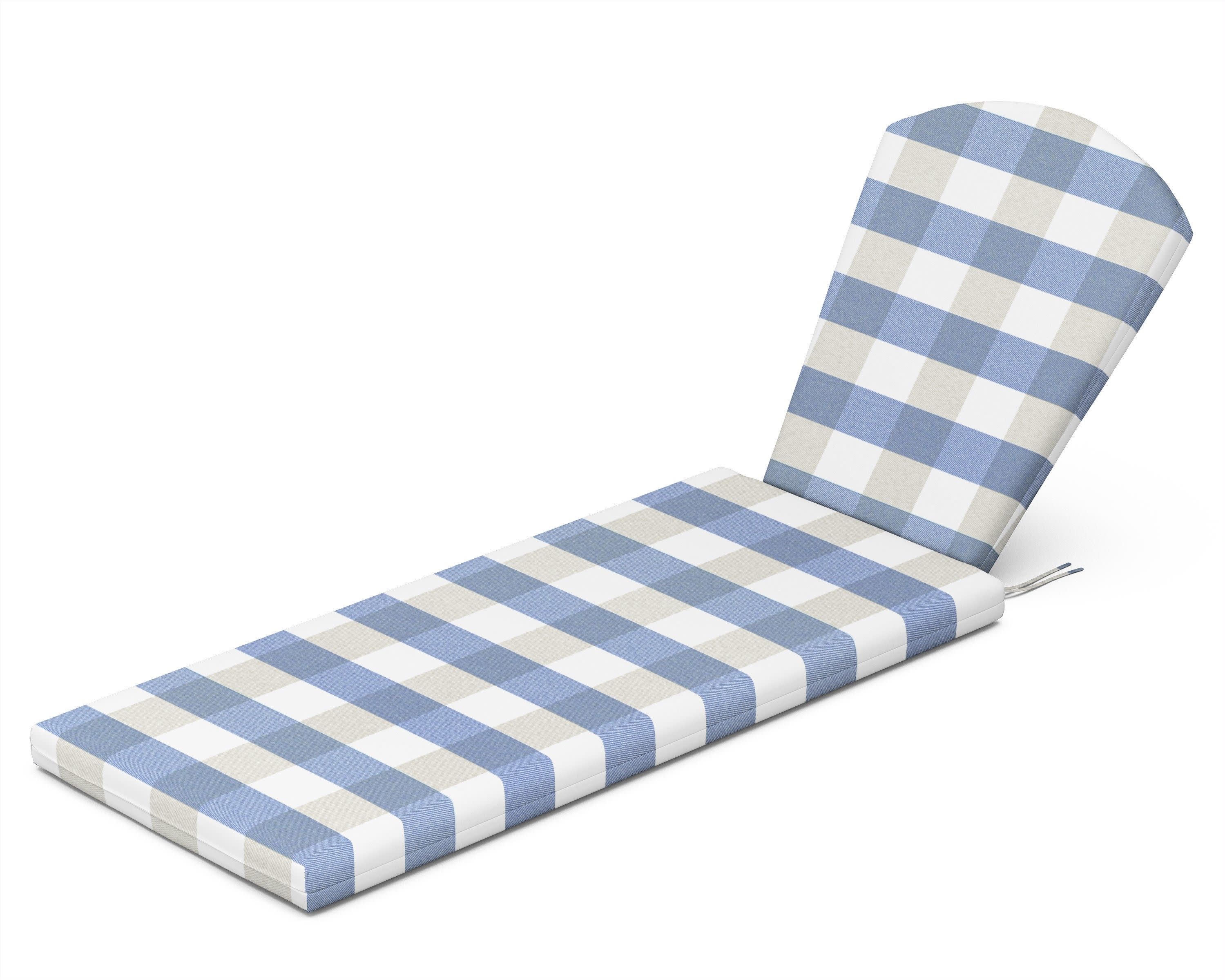 Chaise Cushion in Buffalo Plaid Sky Blue
