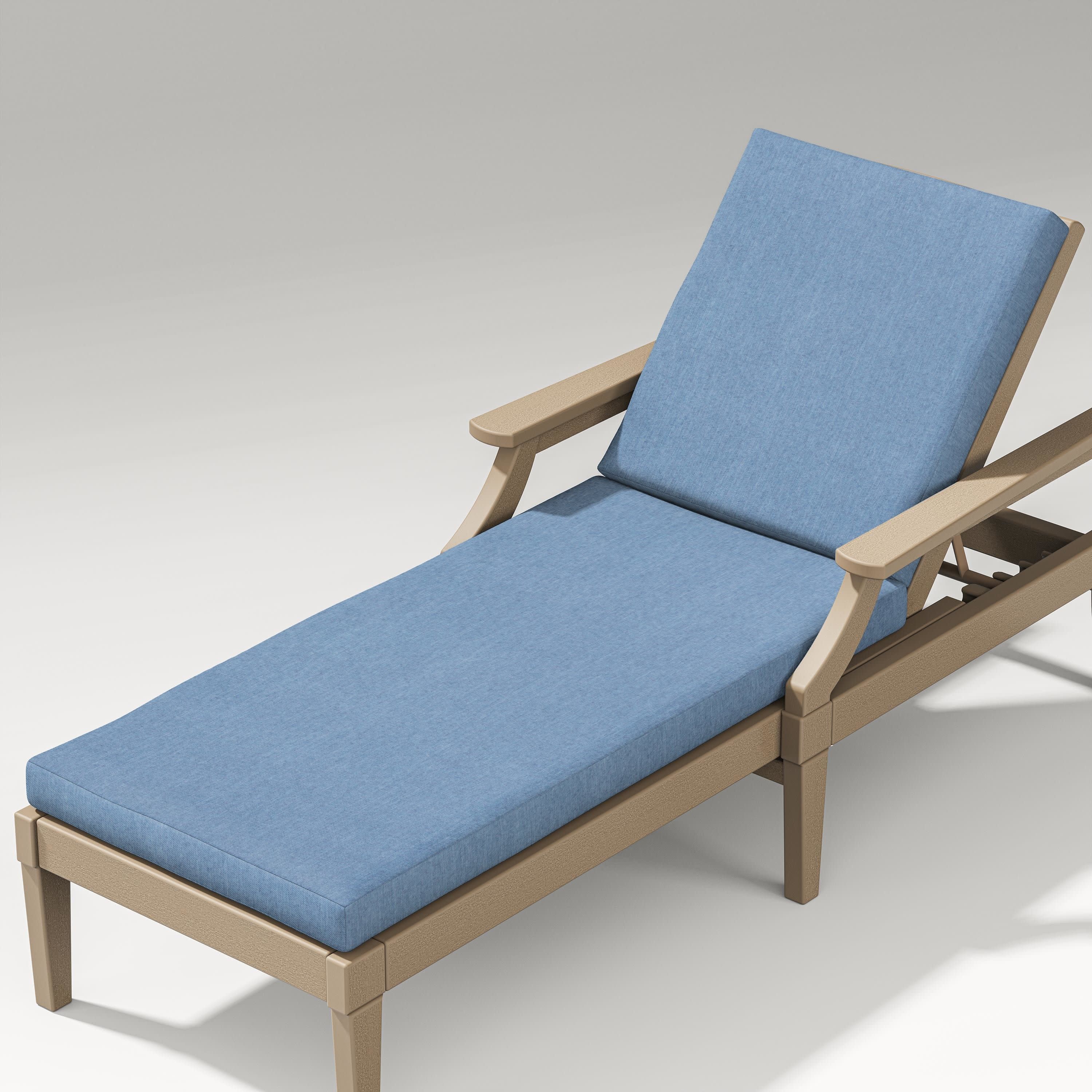 Estate Chaise Lounge Full Cushion in Sky Blue