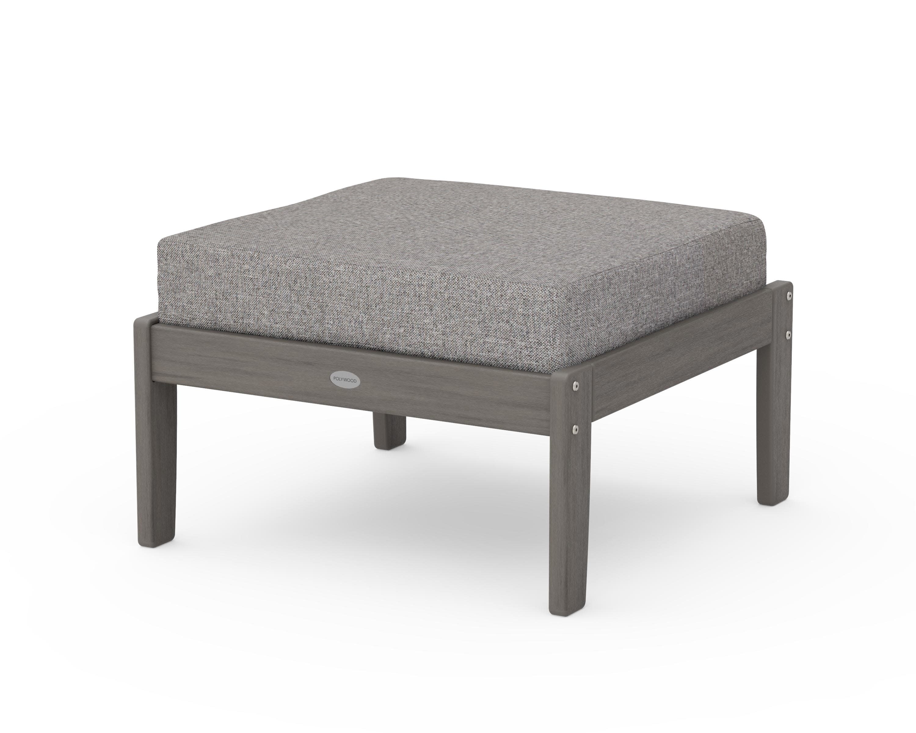 Braxton Deep Seating Ottoman in Driftwood / Grey Mist
