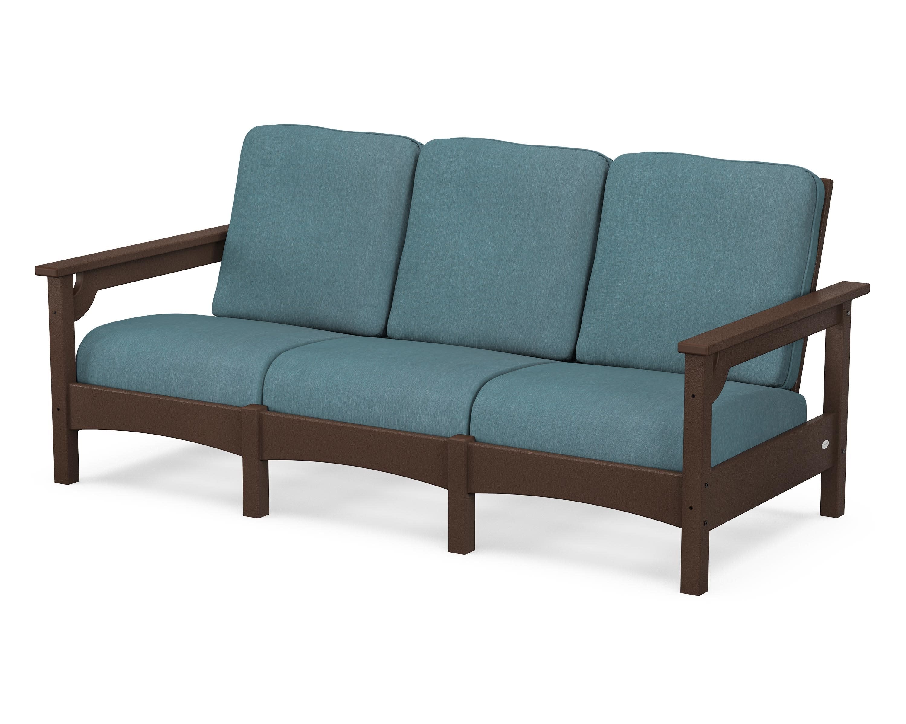 Club Sofa in Mahogany / Ocean Teal