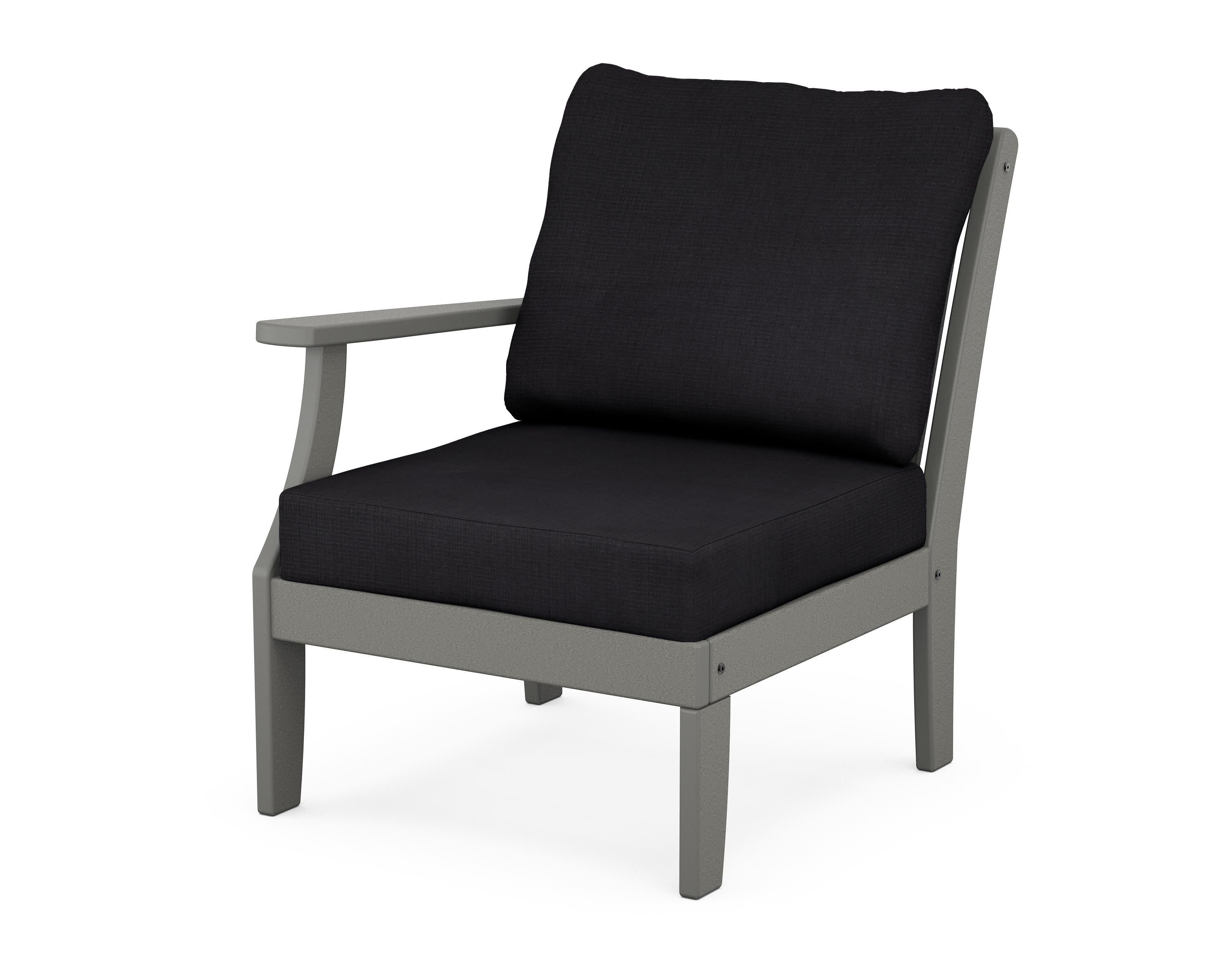 Braxton Modular Left Arm Chair in Slate Grey / Midnight Linen