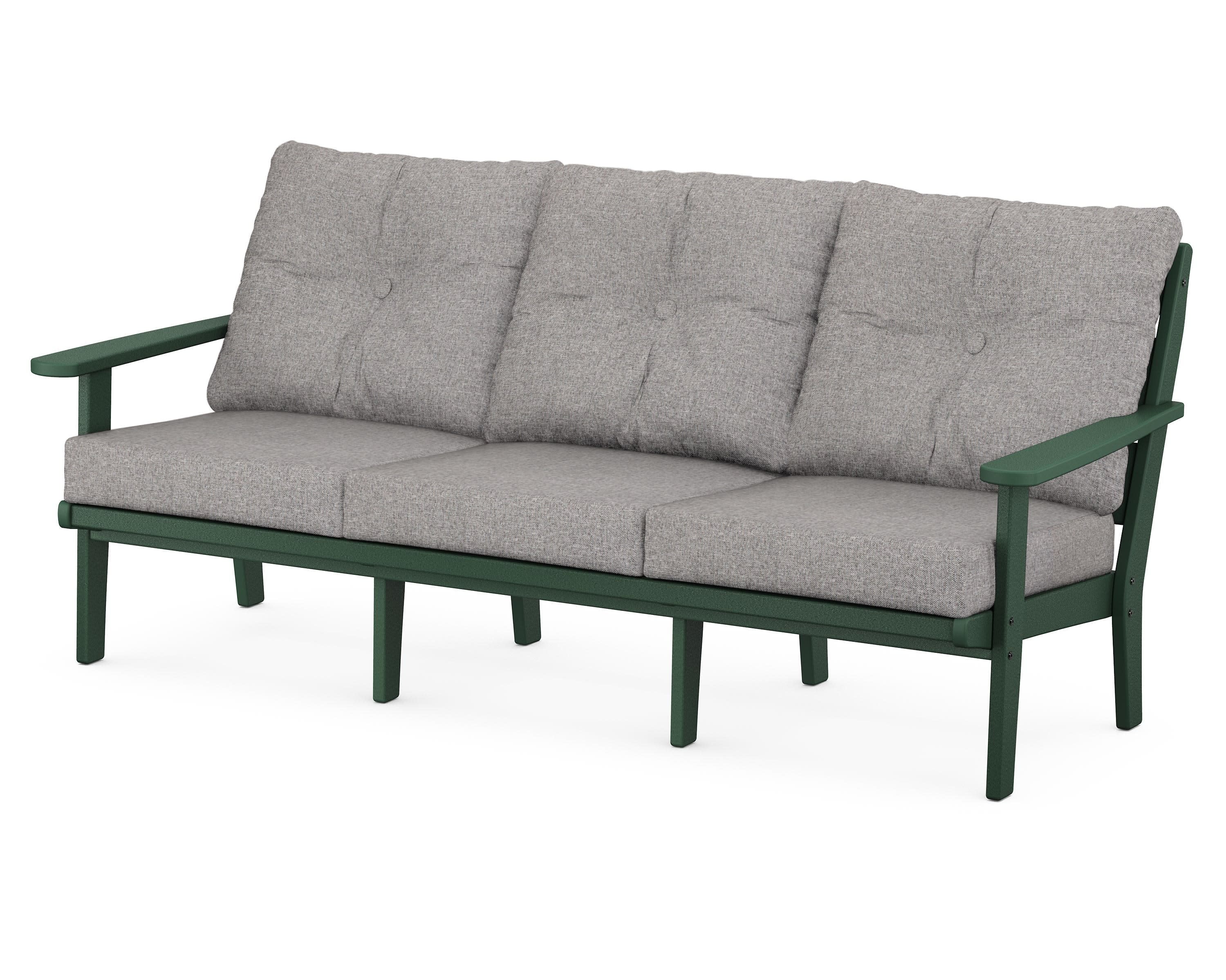 Lakeside Deep Seating Sofa in Green / Grey Mist