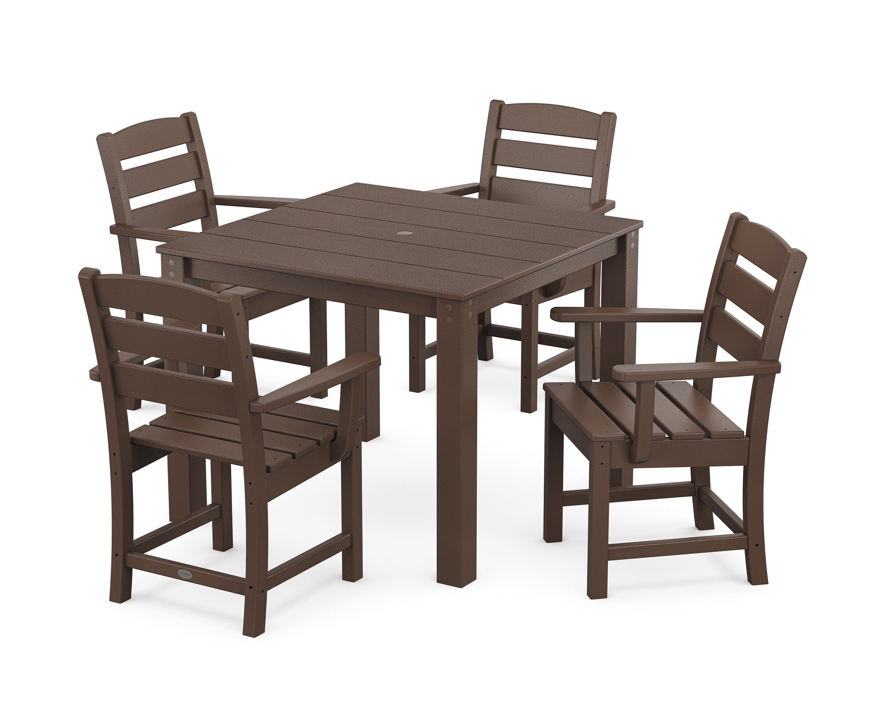 Lakeside 5-Piece Parsons Dining Set in Mahogany