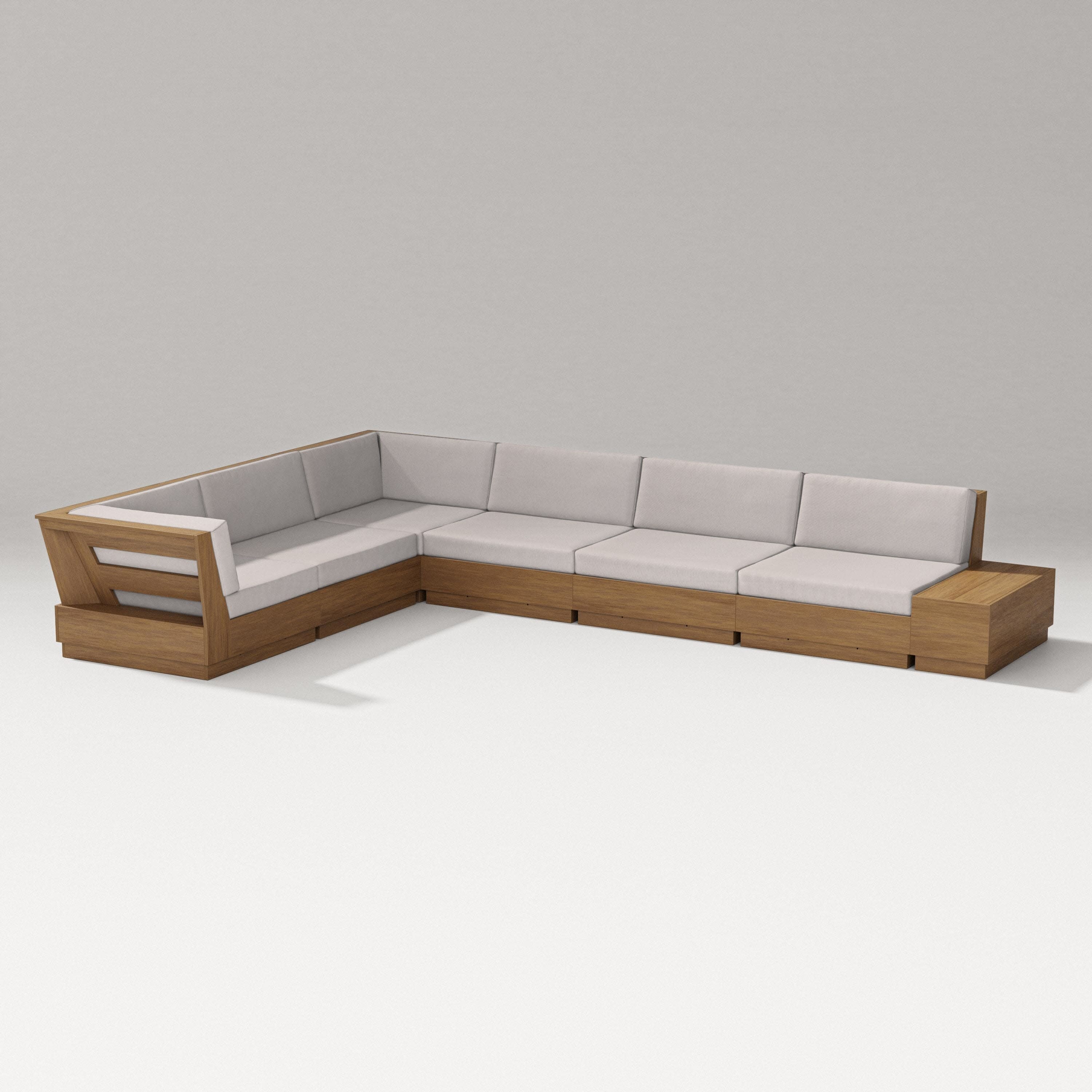 Elevate 7-Piece Corner Sectional in Natural / Dune Burlap