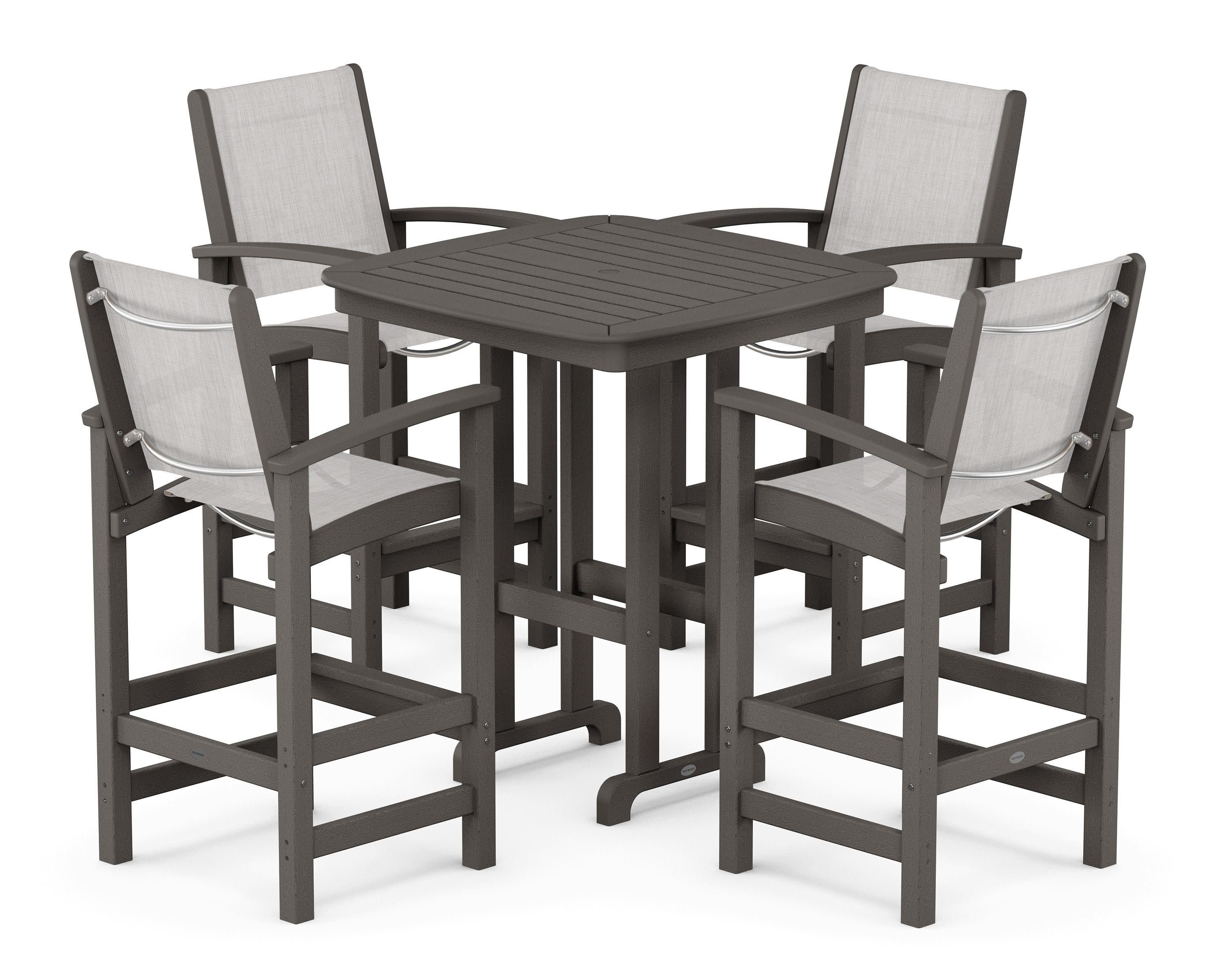 Coastal 5-Piece Bar Set in Vintage Coffee / Parchment Sling