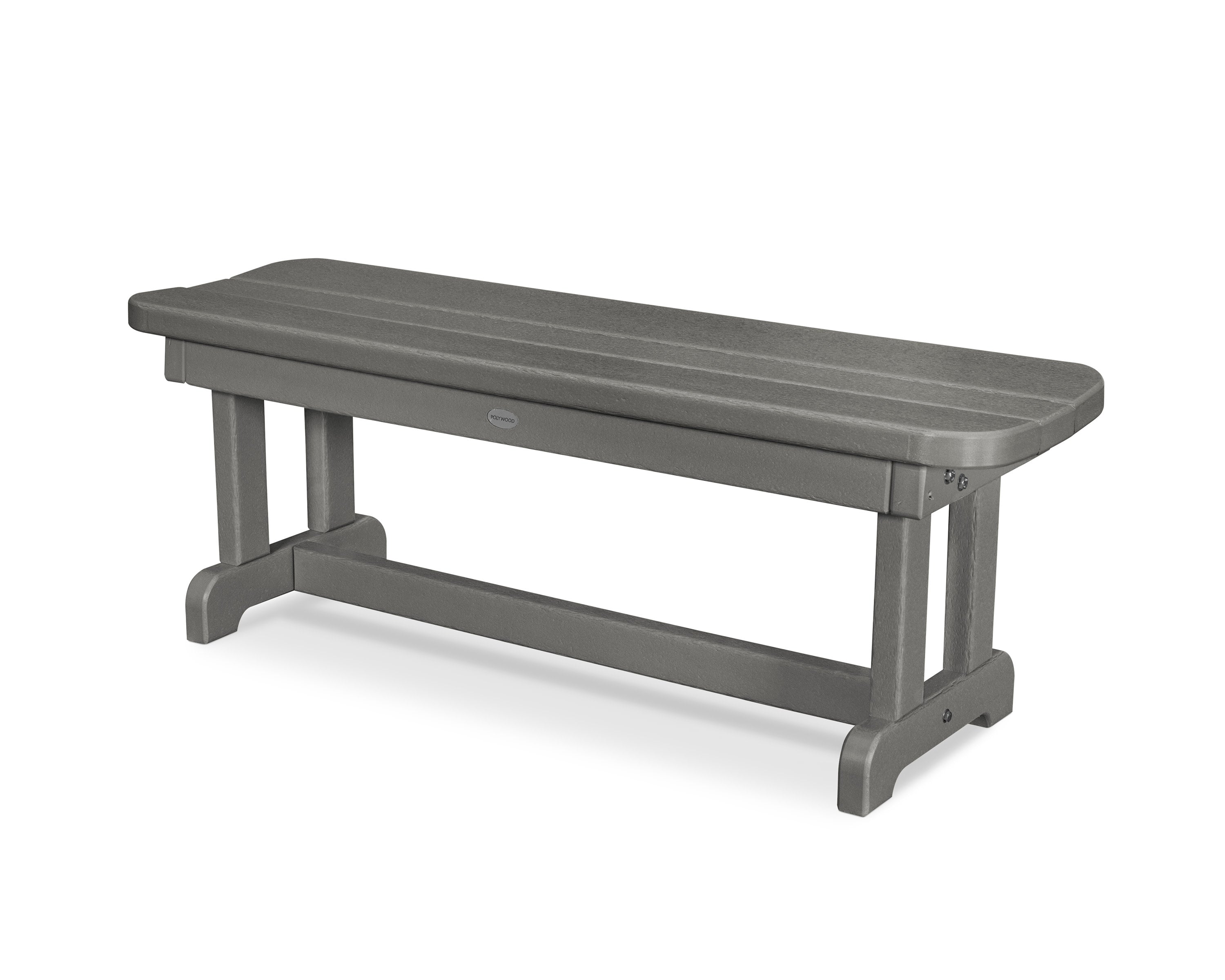 Park 48" Backless Bench in Slate Grey