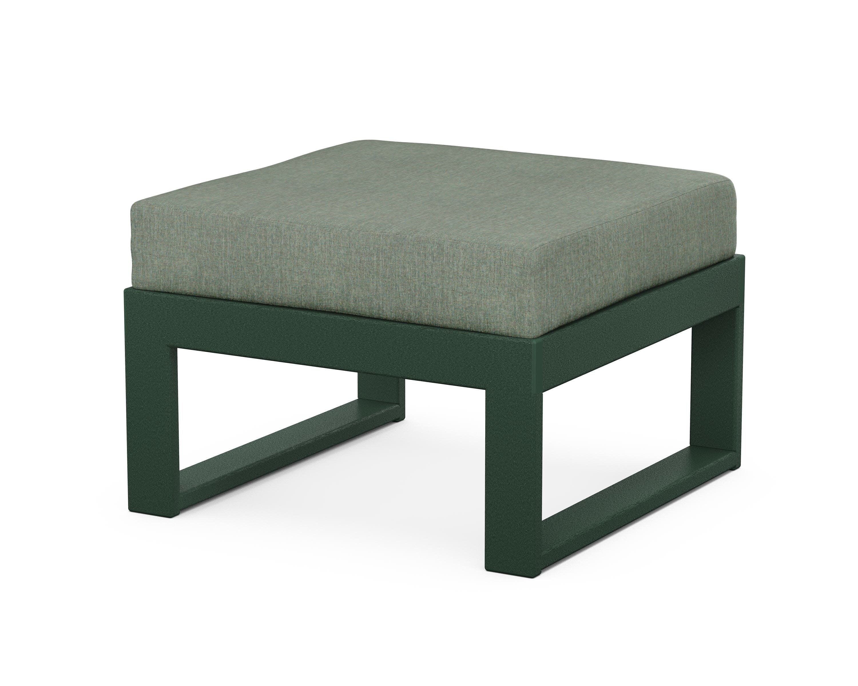 Modular Ottoman - Modern in Green / Cast Sage