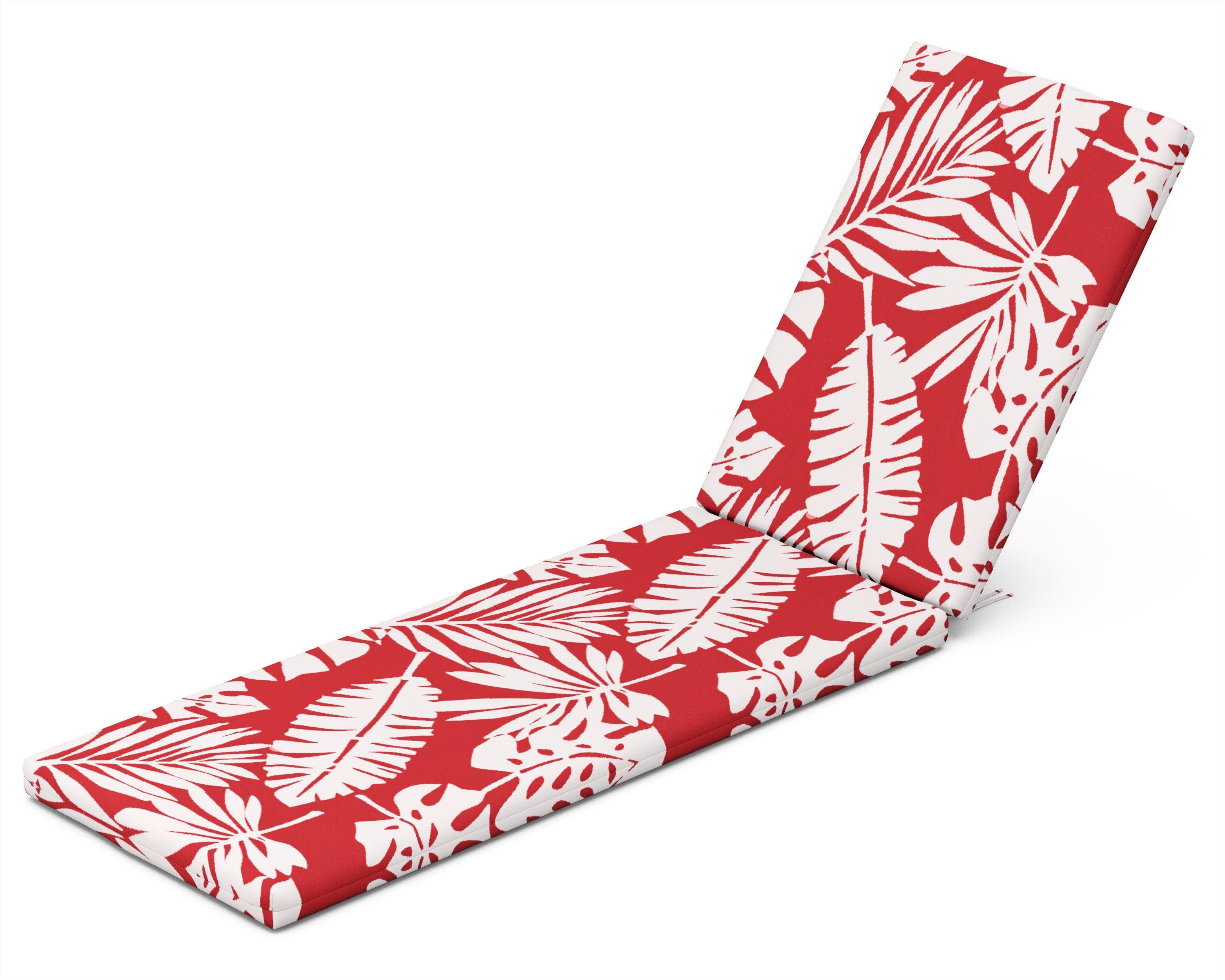 Chaise Cushion in Leaf Crimson
