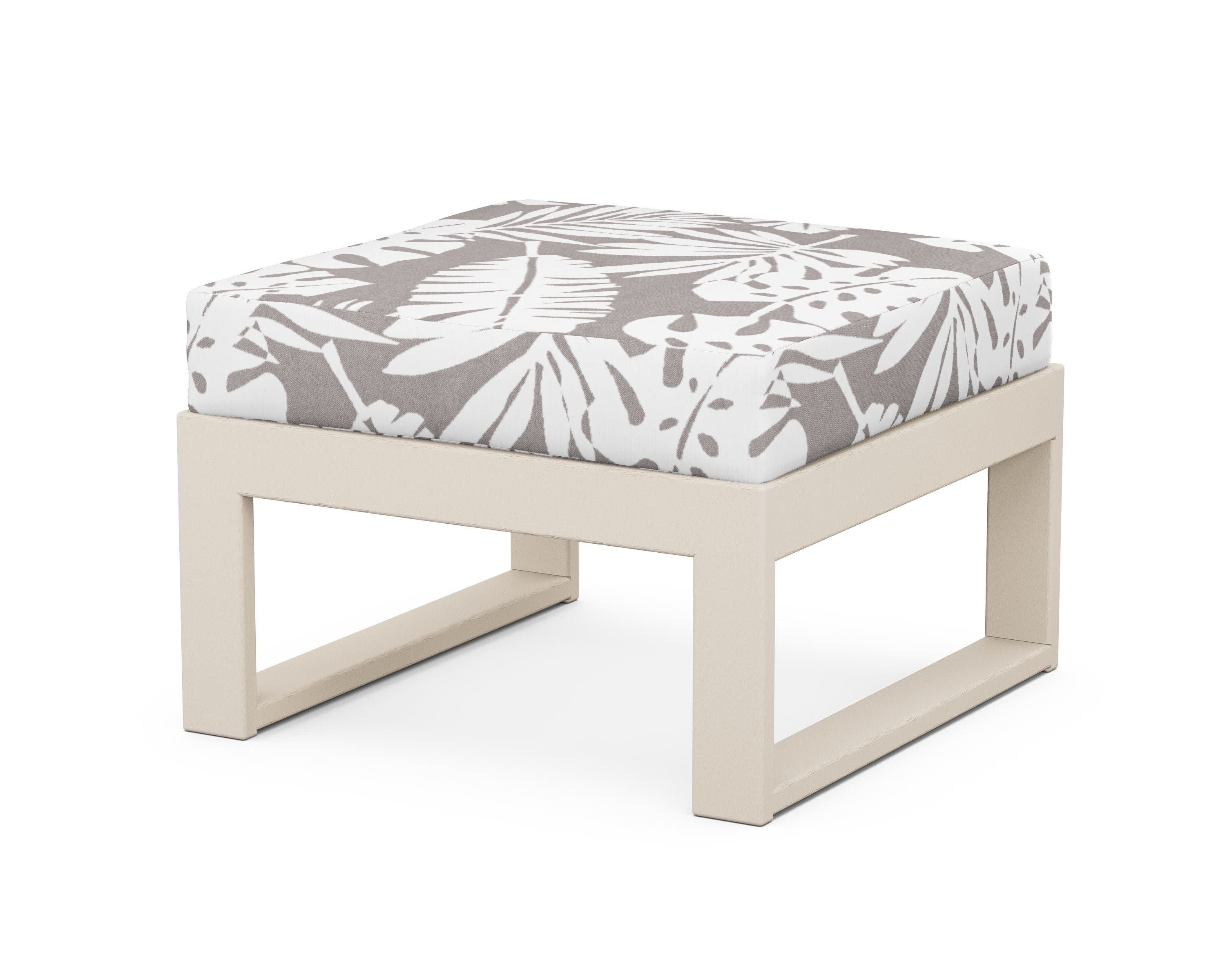 Modular Ottoman - Modern in Sand / Leaf Grey Mist