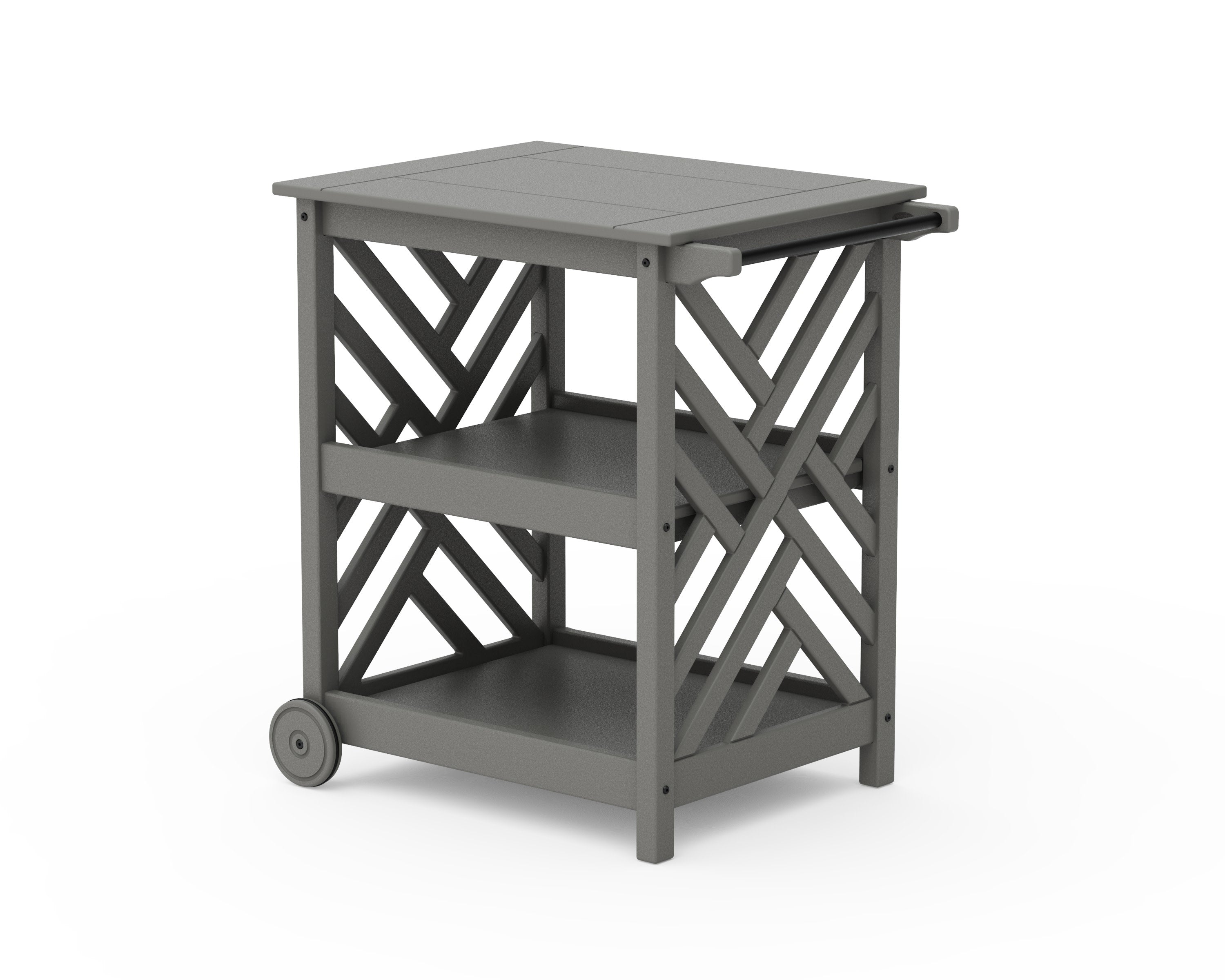 Chippendale Bar Cart in Slate Grey