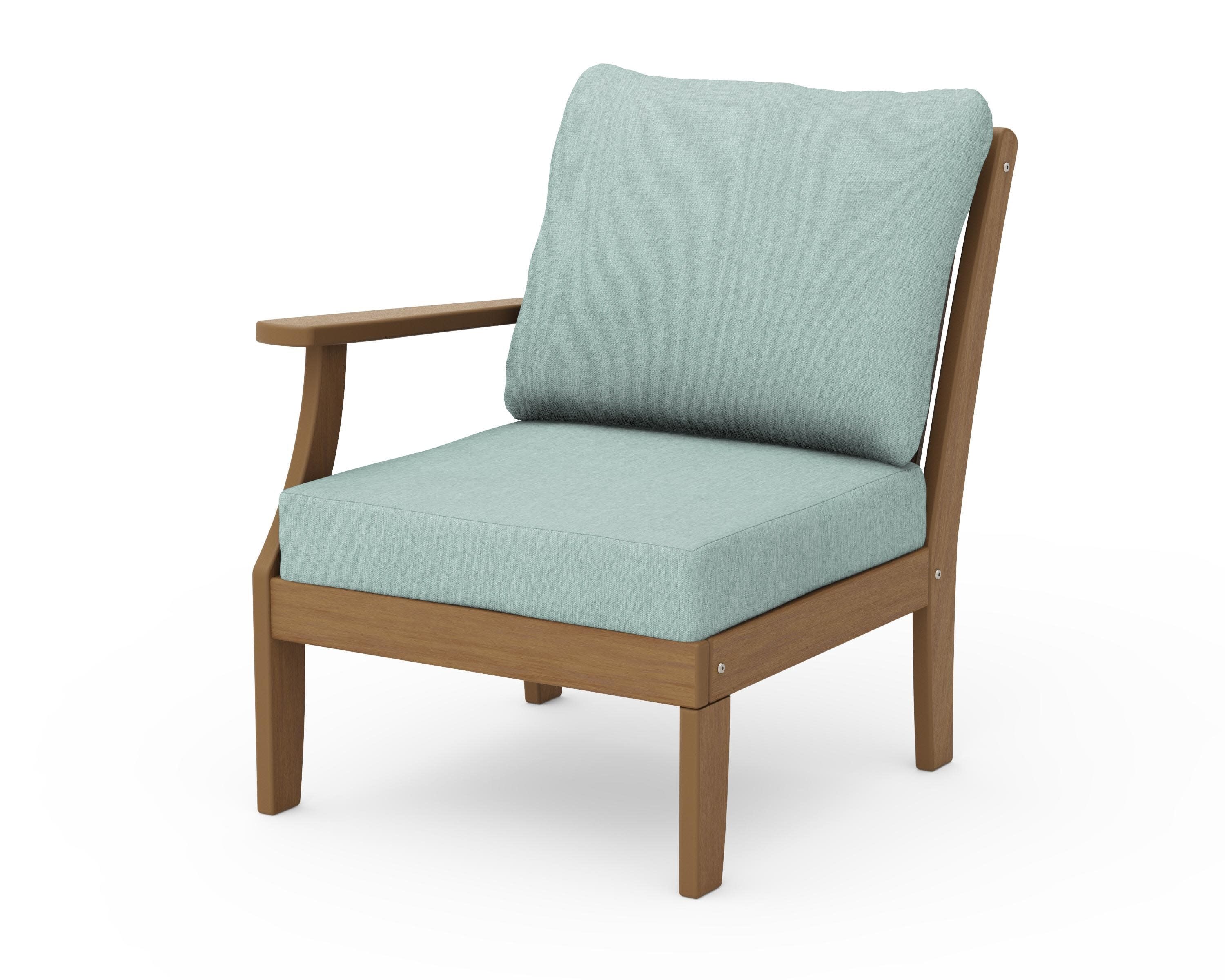 Braxton Modular Left Arm Chair in Natural / Glacier Spa