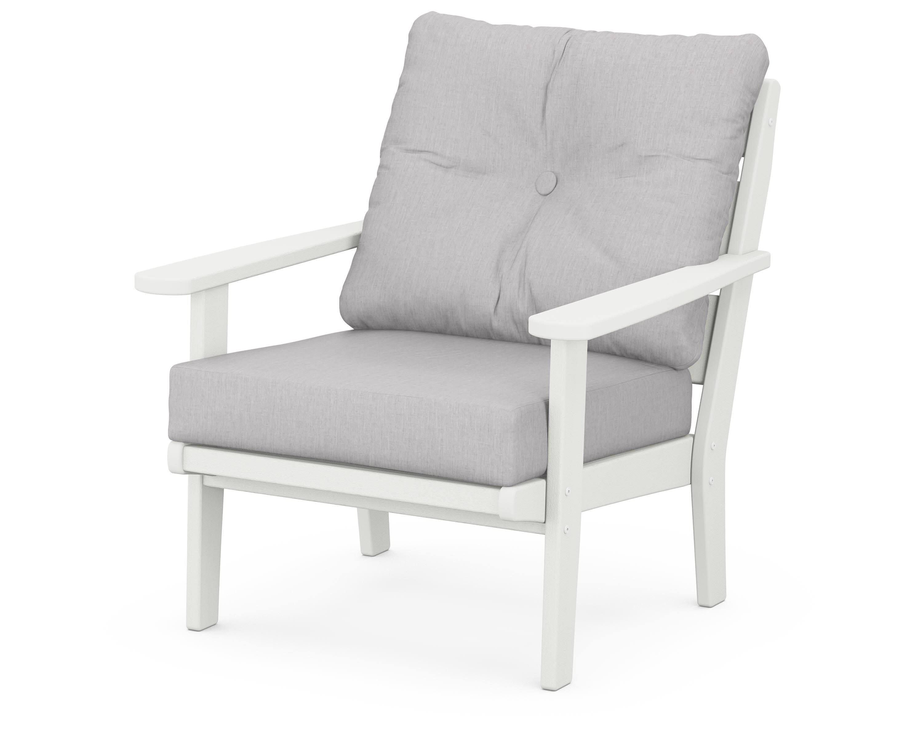 Lakeside Deep Seating Chair in Vintage White / Granite
