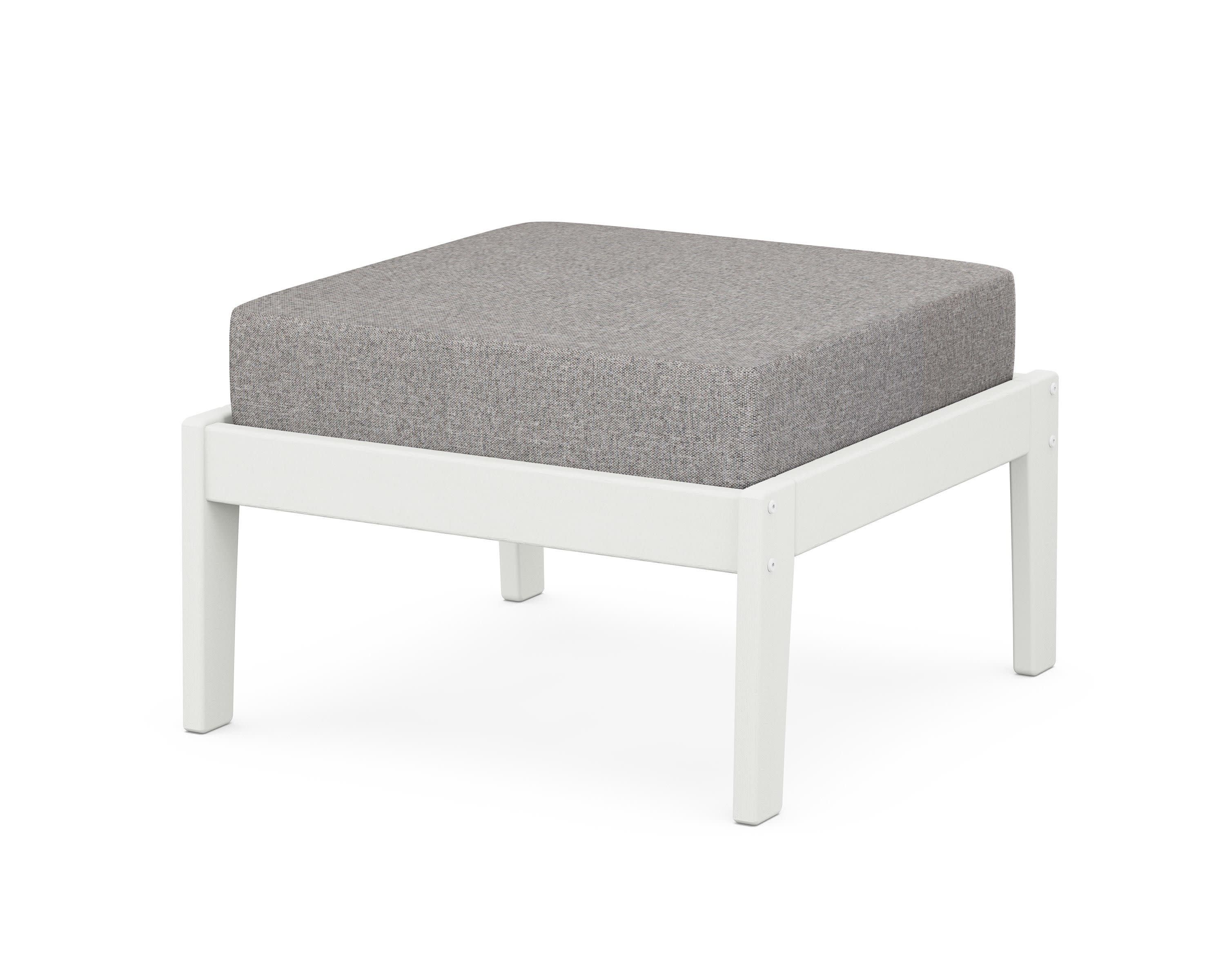Deep Seating Ottoman in Vintage White / Grey Mist