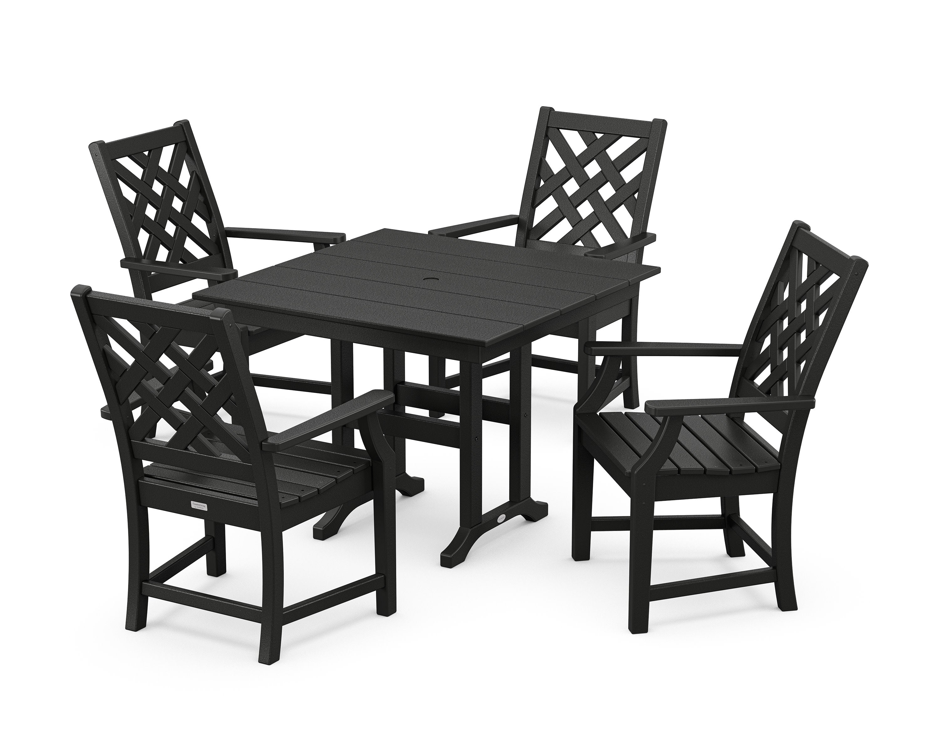 Wovendale 5-Piece Farmhouse Dining Set in Black