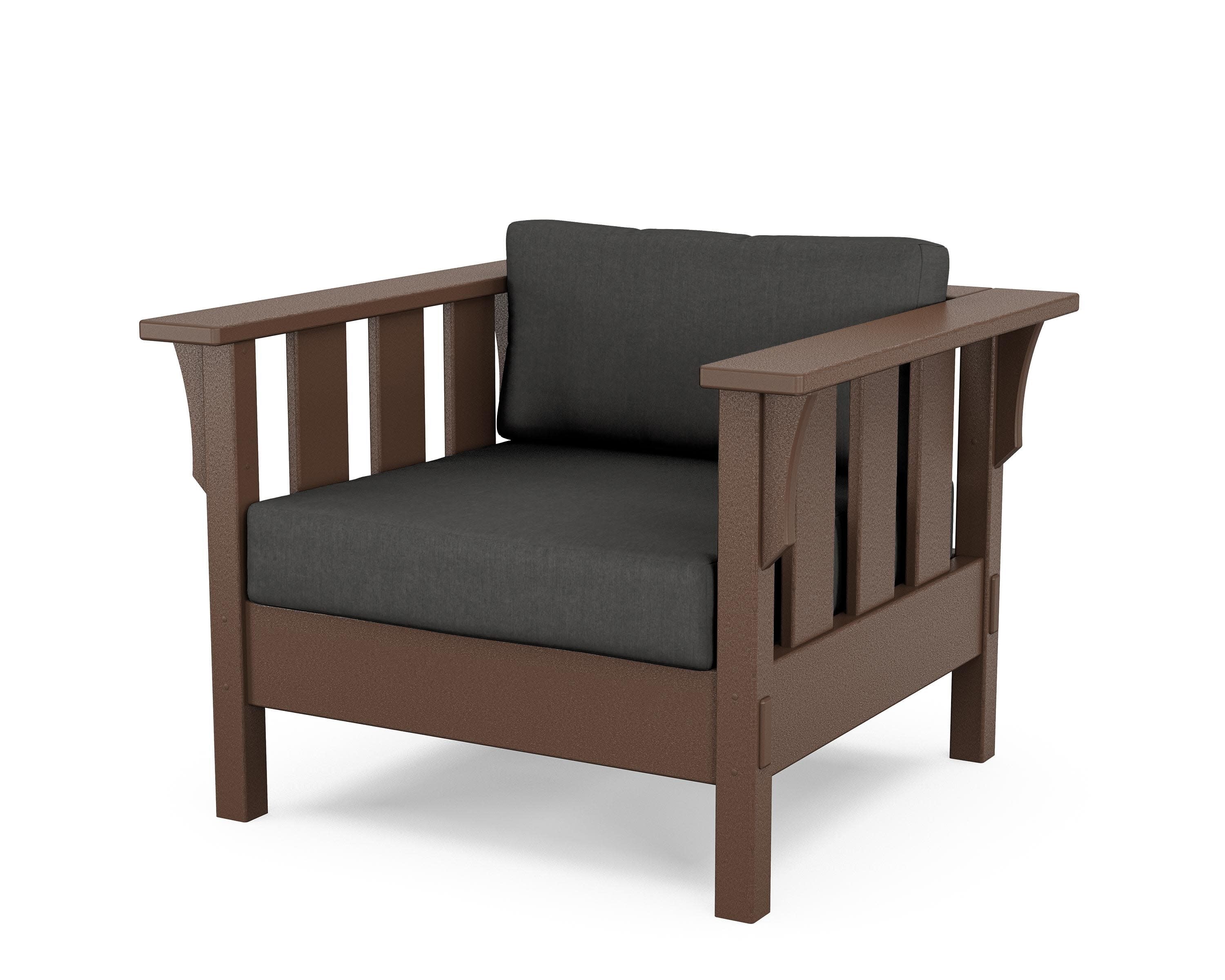 Acadia Deep Seating Chair in Mahogany / Spectrum Carbon