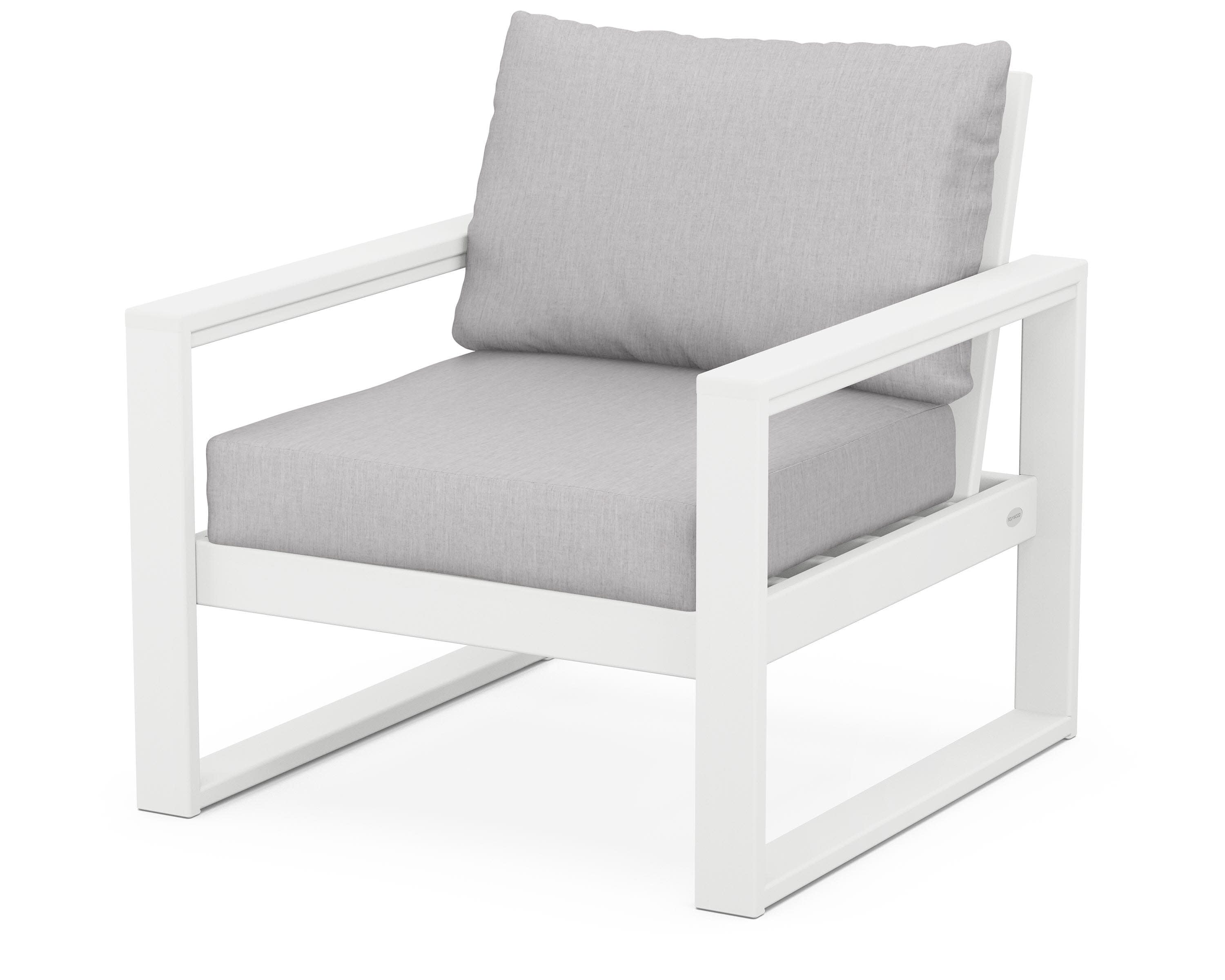 EDGE Club Chair in White / Granite