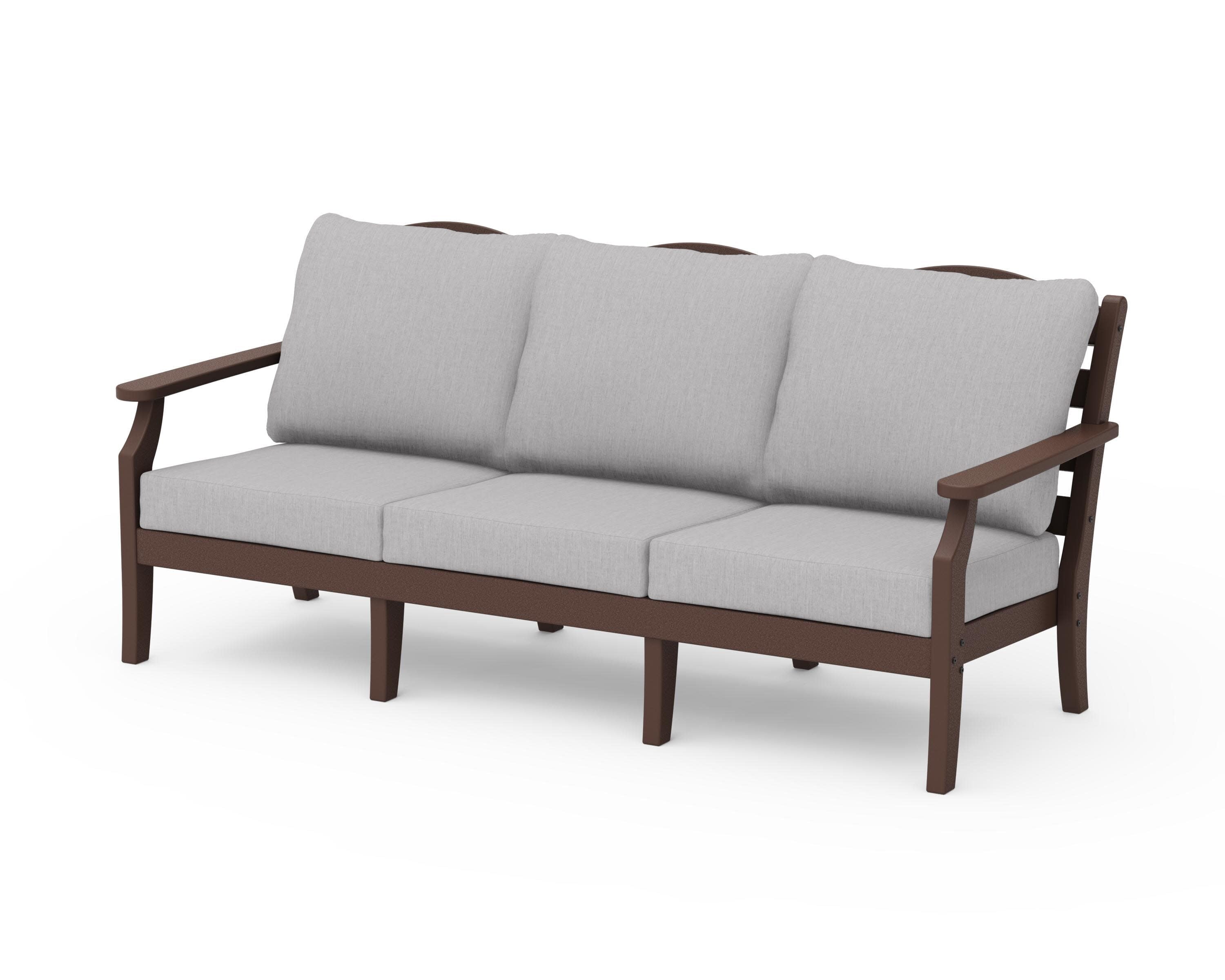 Savannah Deep Seating Sofa in Mahogany / Granite