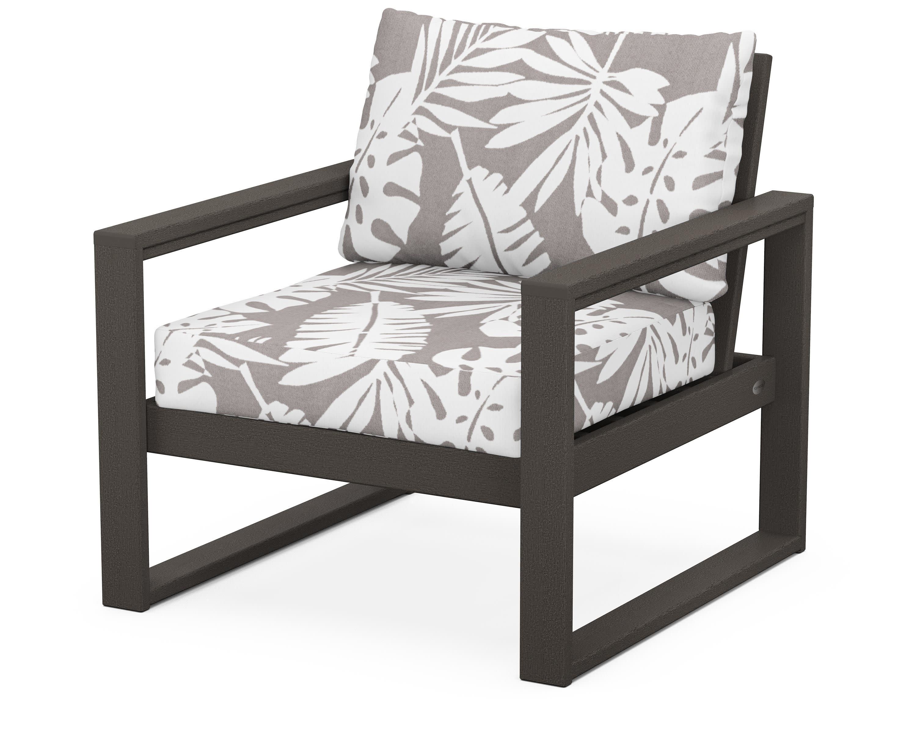 EDGE Club Chair in Vintage Coffee / Leaf Grey Mist