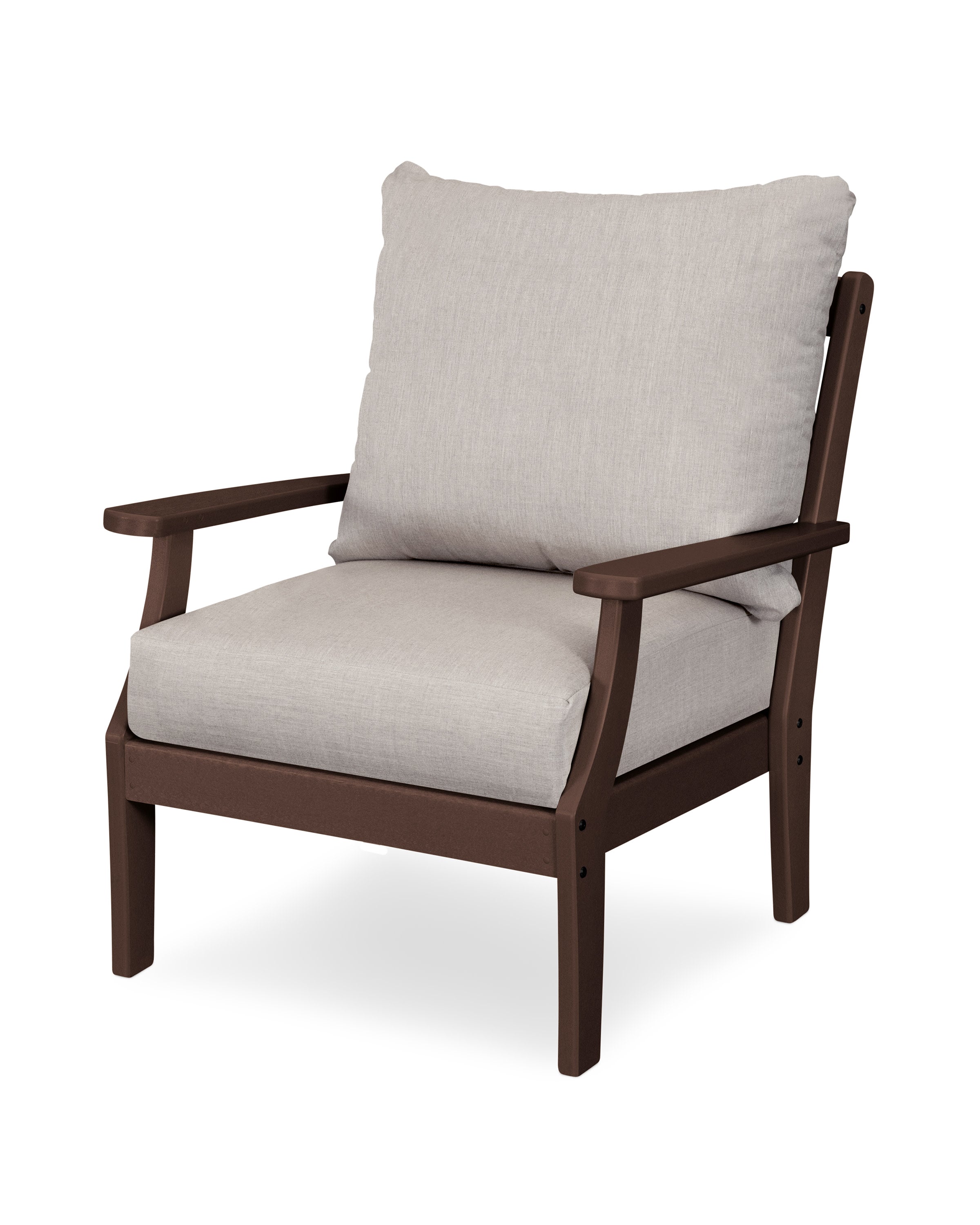 Braxton Deep Seating Chair in Mahogany / Cast Ash
