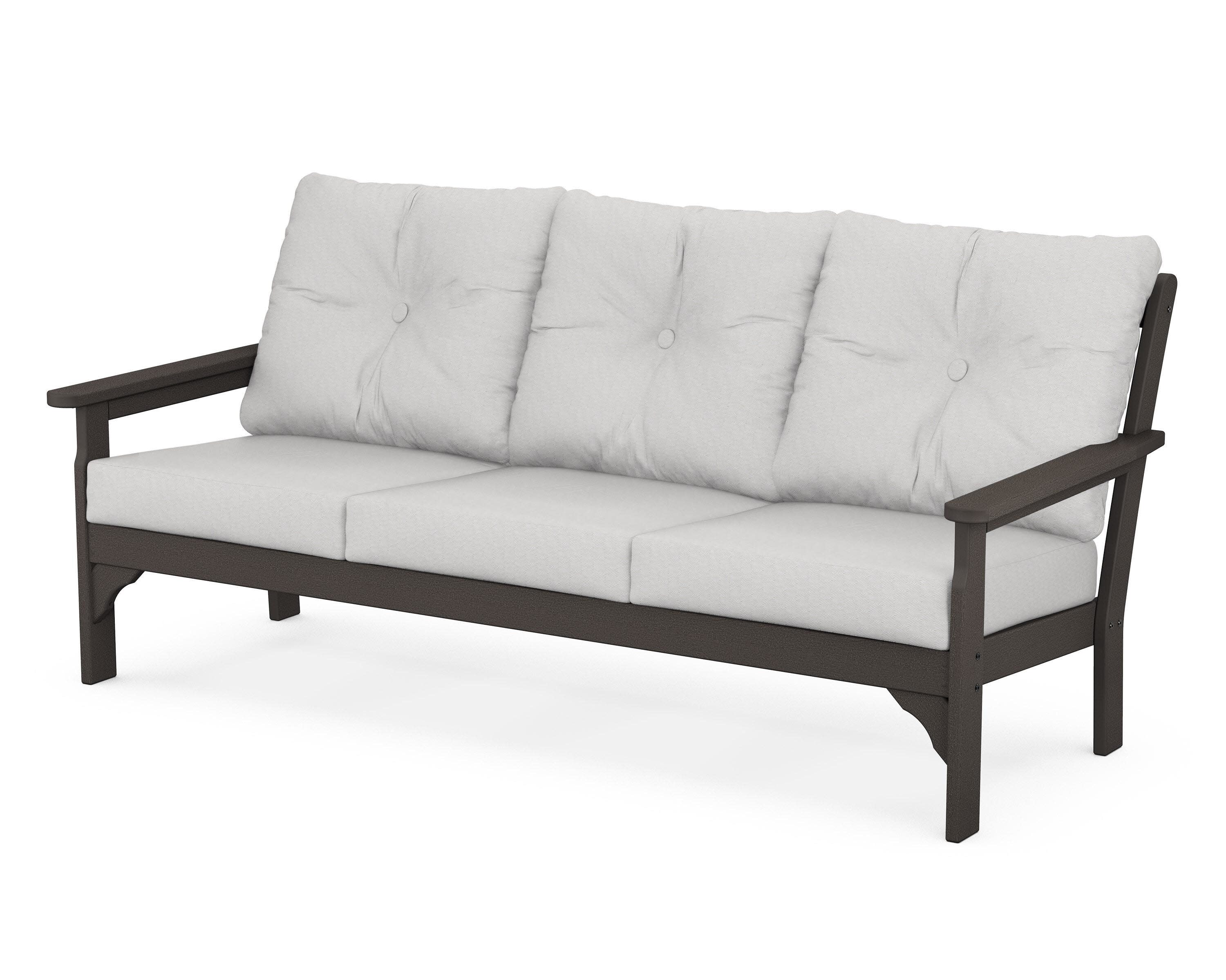 Vineyard Deep Seating Sofa in Vintage Coffee / Diamond in the Rough