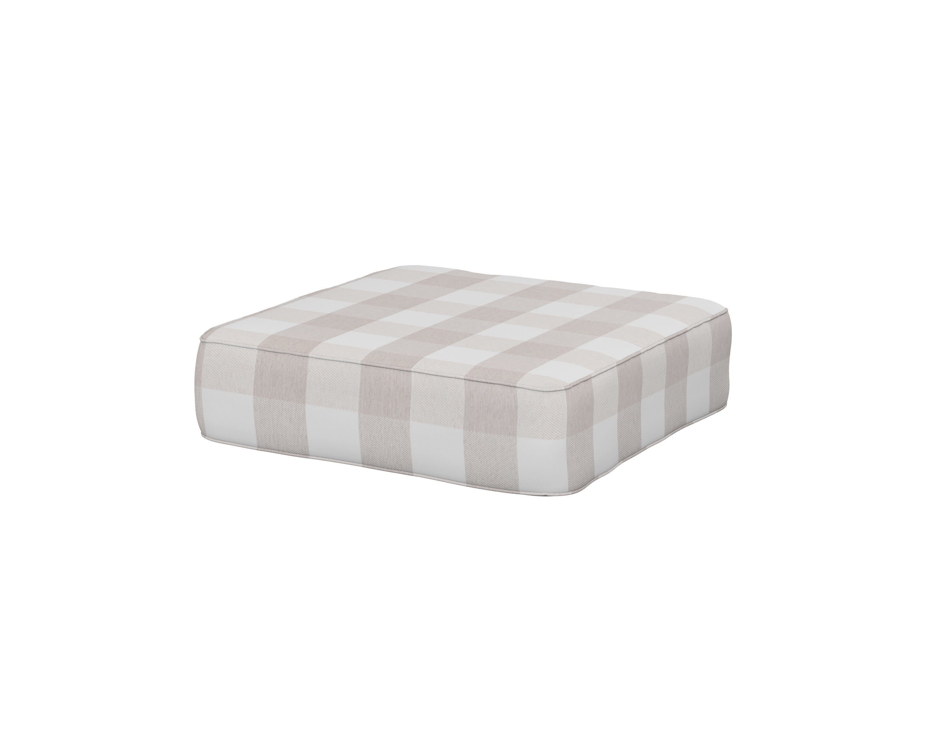 Ateeva 4000 Ottoman Cushion in Buffalo Plaid Dune Burlap