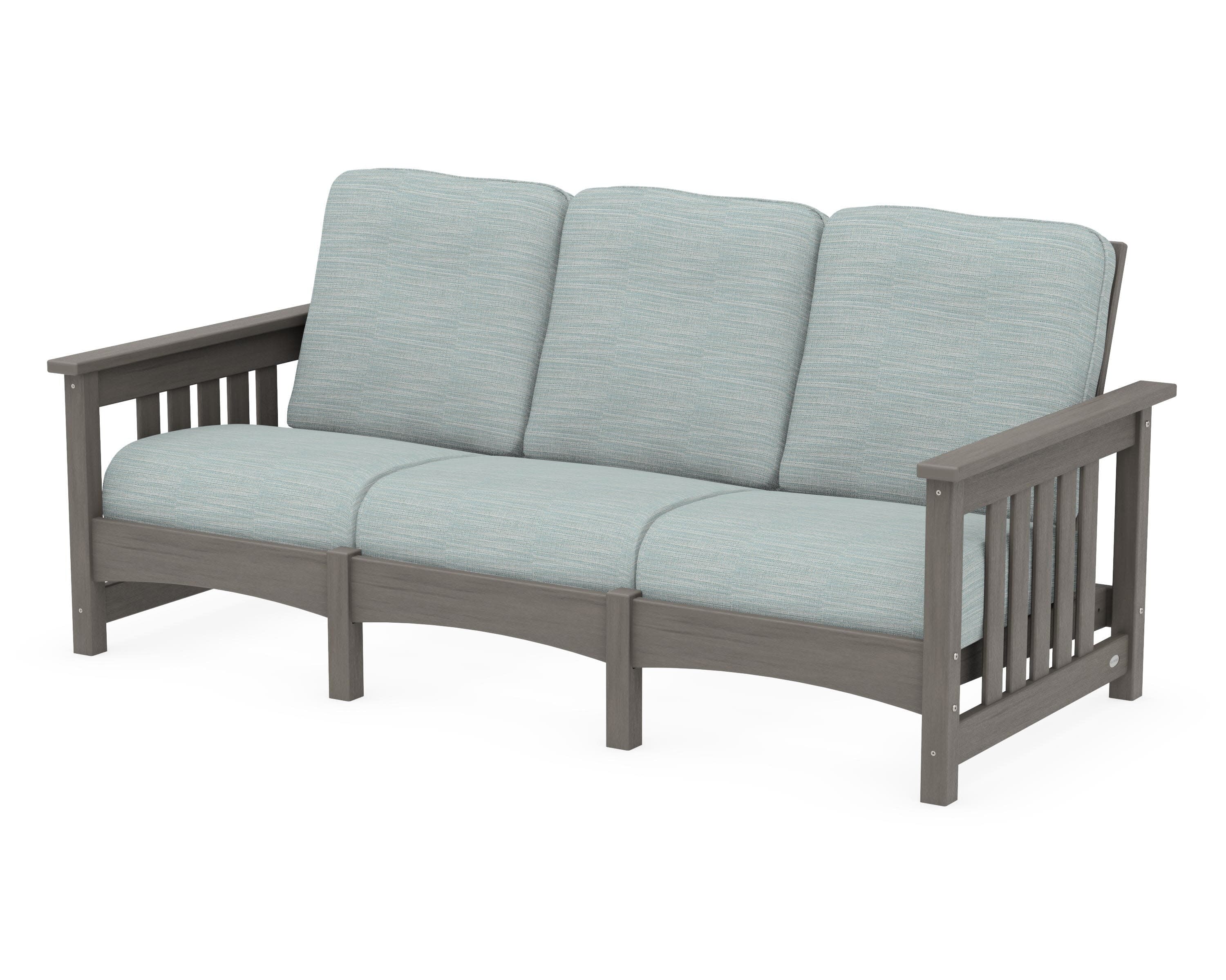 Club Mission Sofa in Driftwood / Soothe Mist